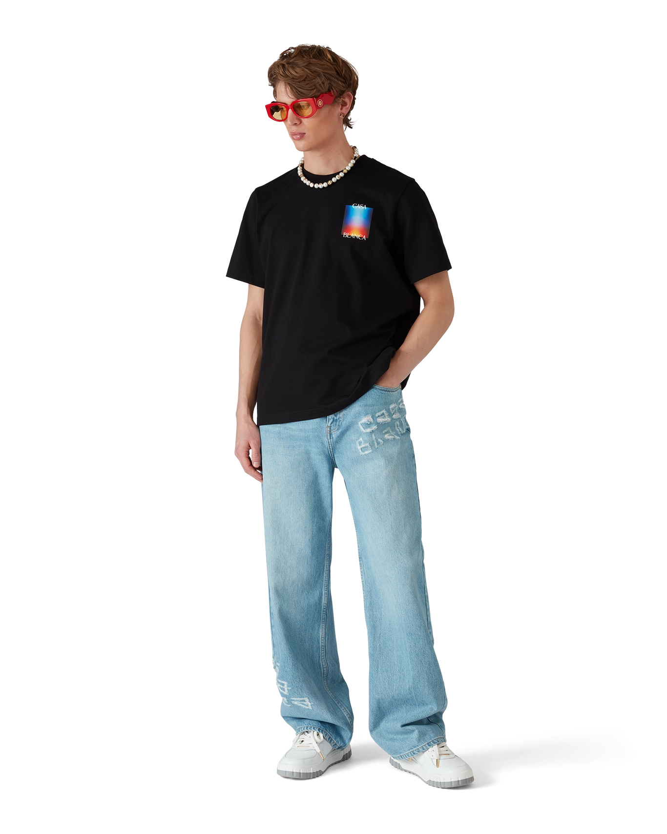 TEE-SHIRTS CASABLANCA GRADIENT - NOIR - NEUF - COLLECTION 2025