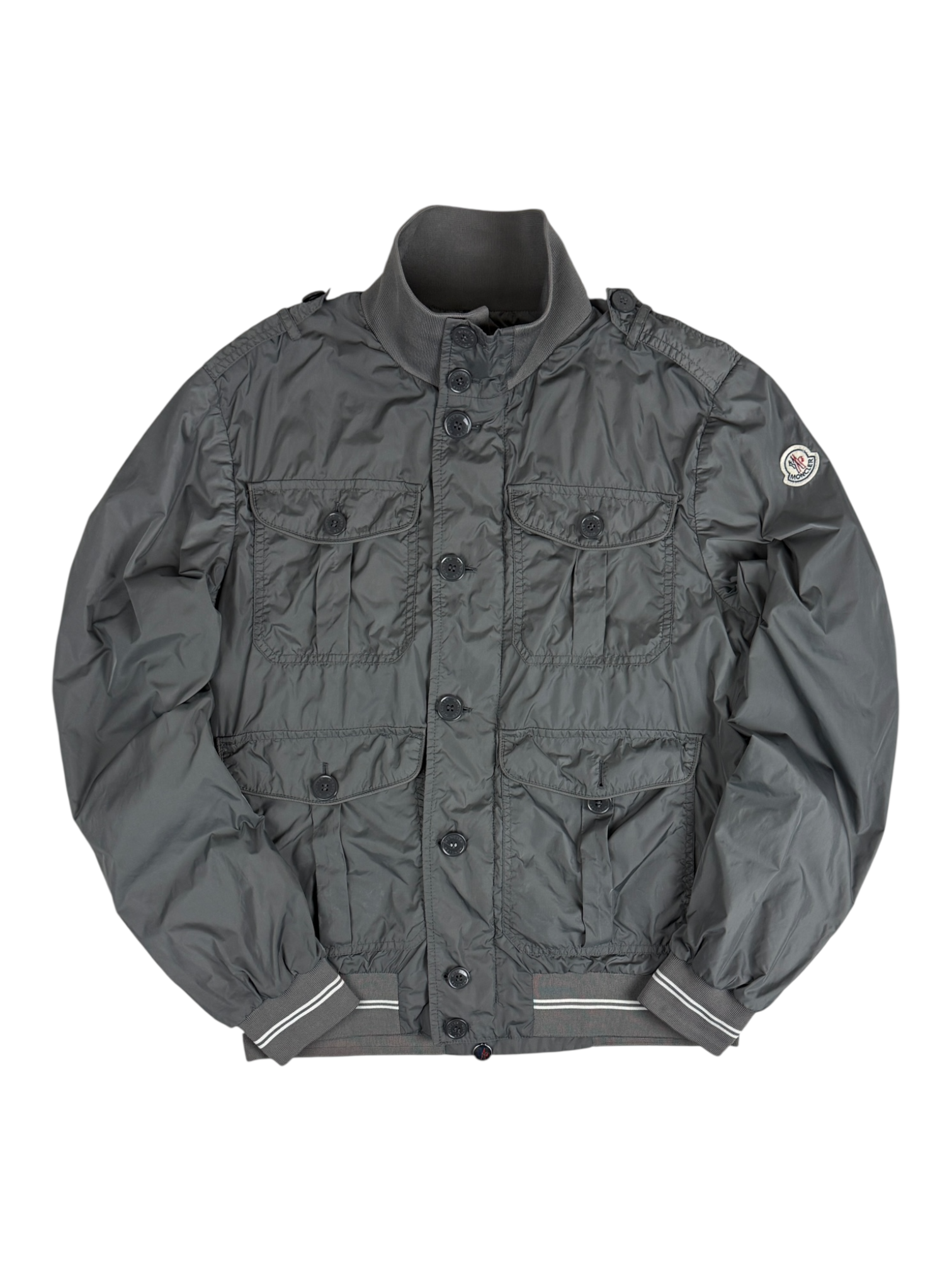 VESTE MONCLER DELONIX - GRIS - TAILLE 4