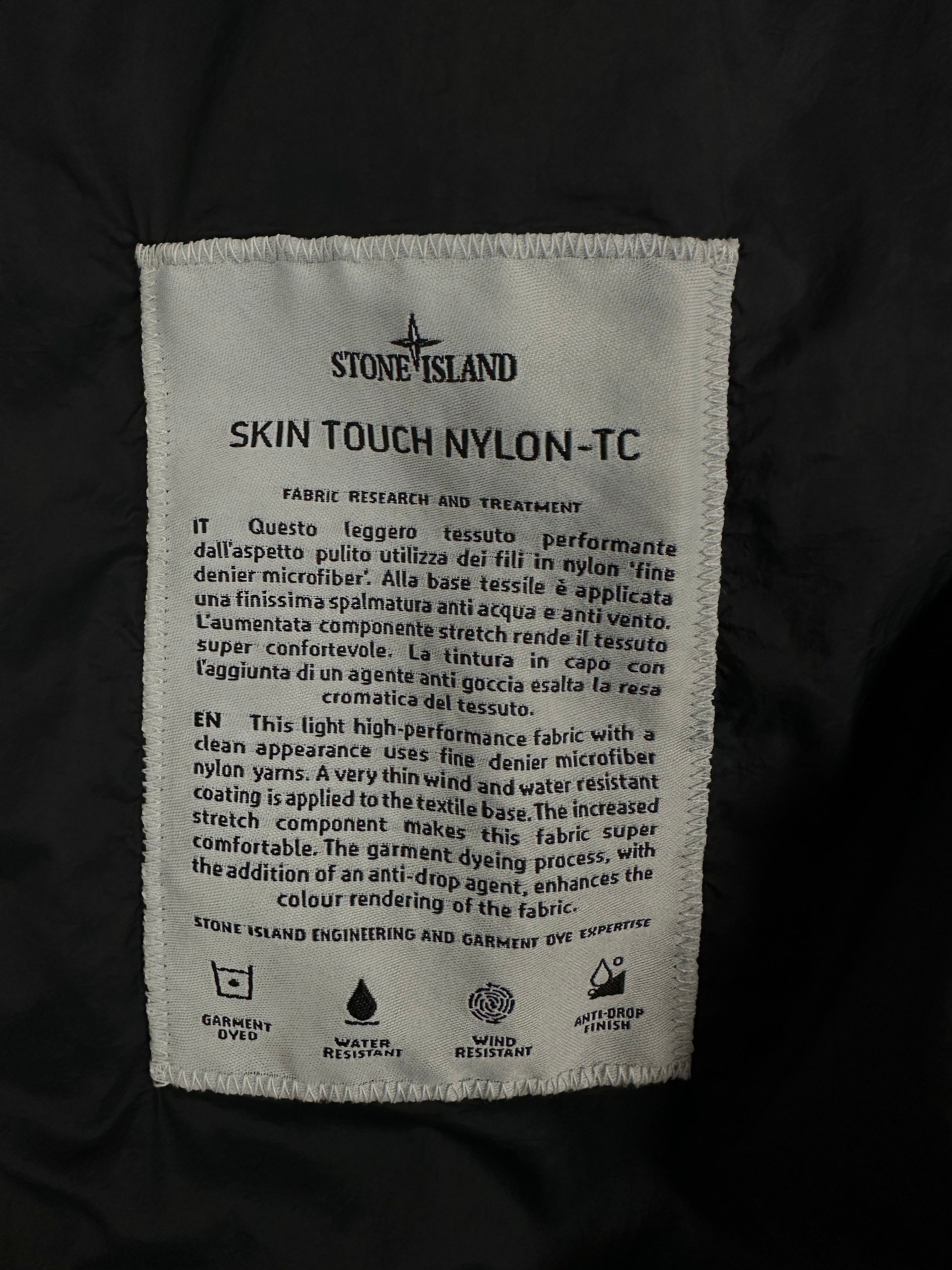 VESTE STONE ISLAND SKIN TOUCH NYLON-TC - NOIR - TAILLE L