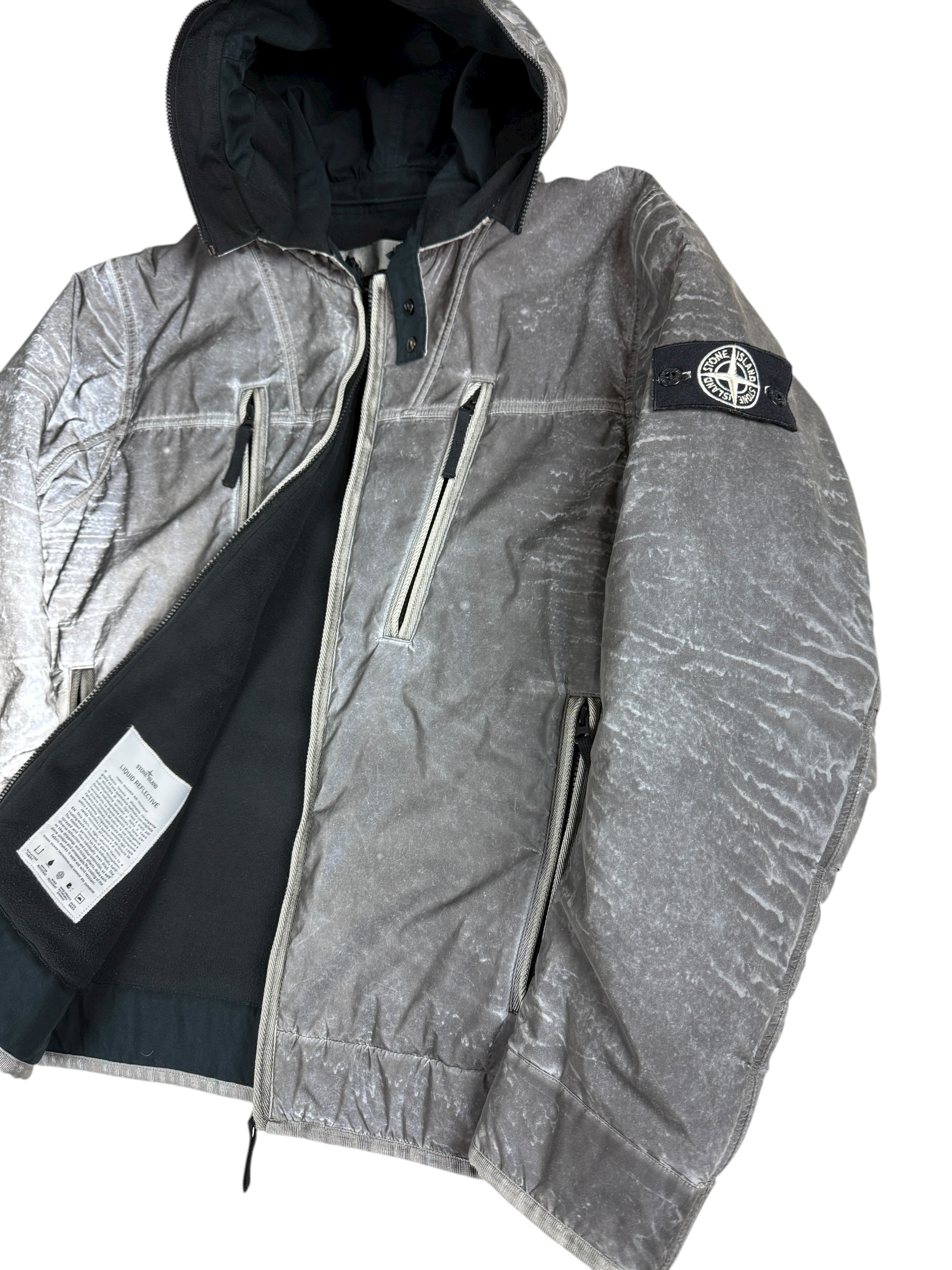 VESTE STONE ISLAND LIQUID REFLECTIVE - GRIS - TAILLE XL