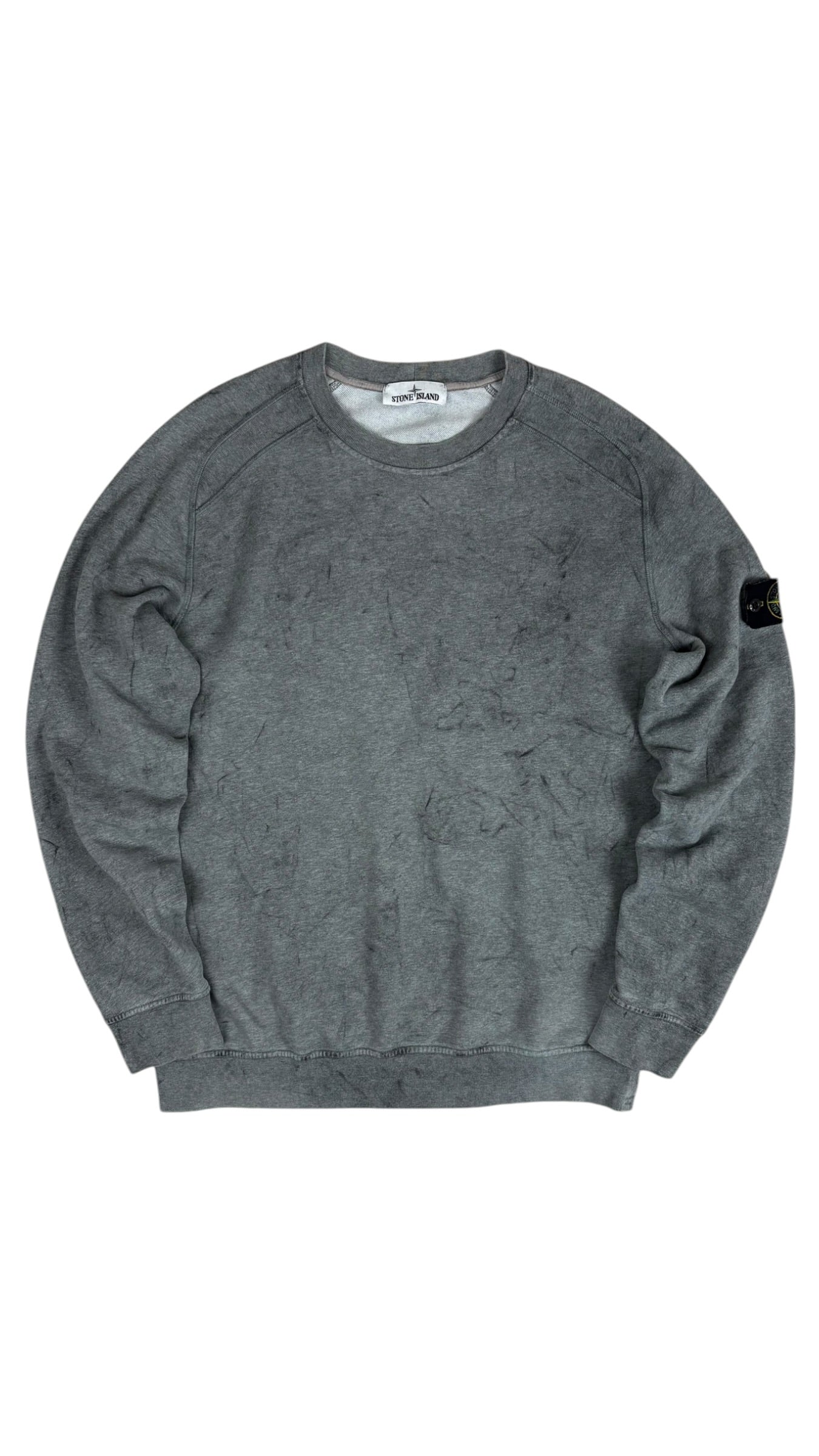 CREWNECK STONE ISLAND DUST COLOR TREATMENT - GRIS - TAILLE XL