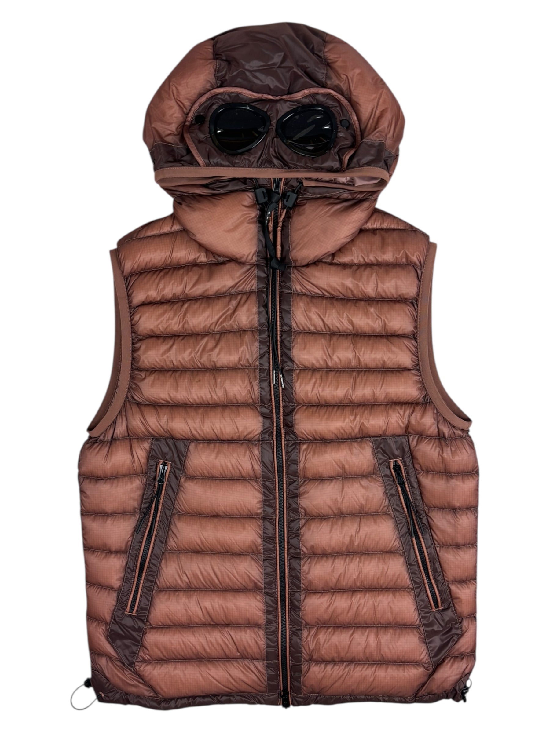 GILET C.P COMPANY D.D. SHELL DOWN GOGGLE JACKET - ROSE - TAILLE 44