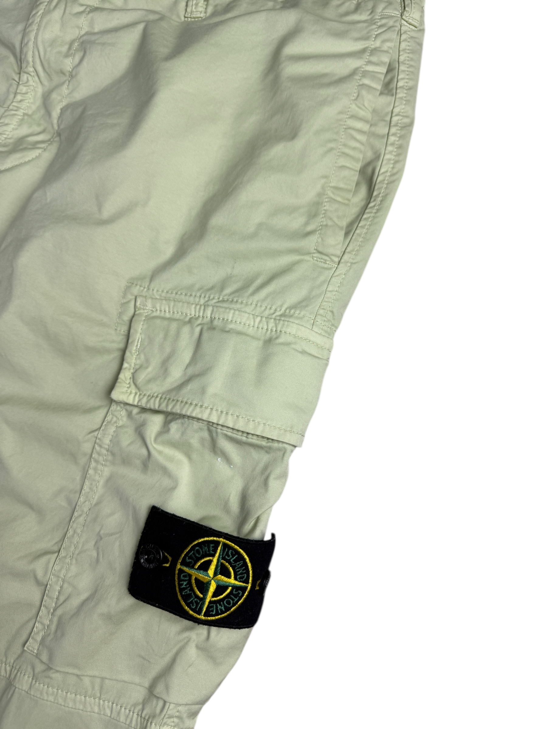 PANTALON CARGO STONE ISLAND - VERT PASTEL - TAILLE W36
