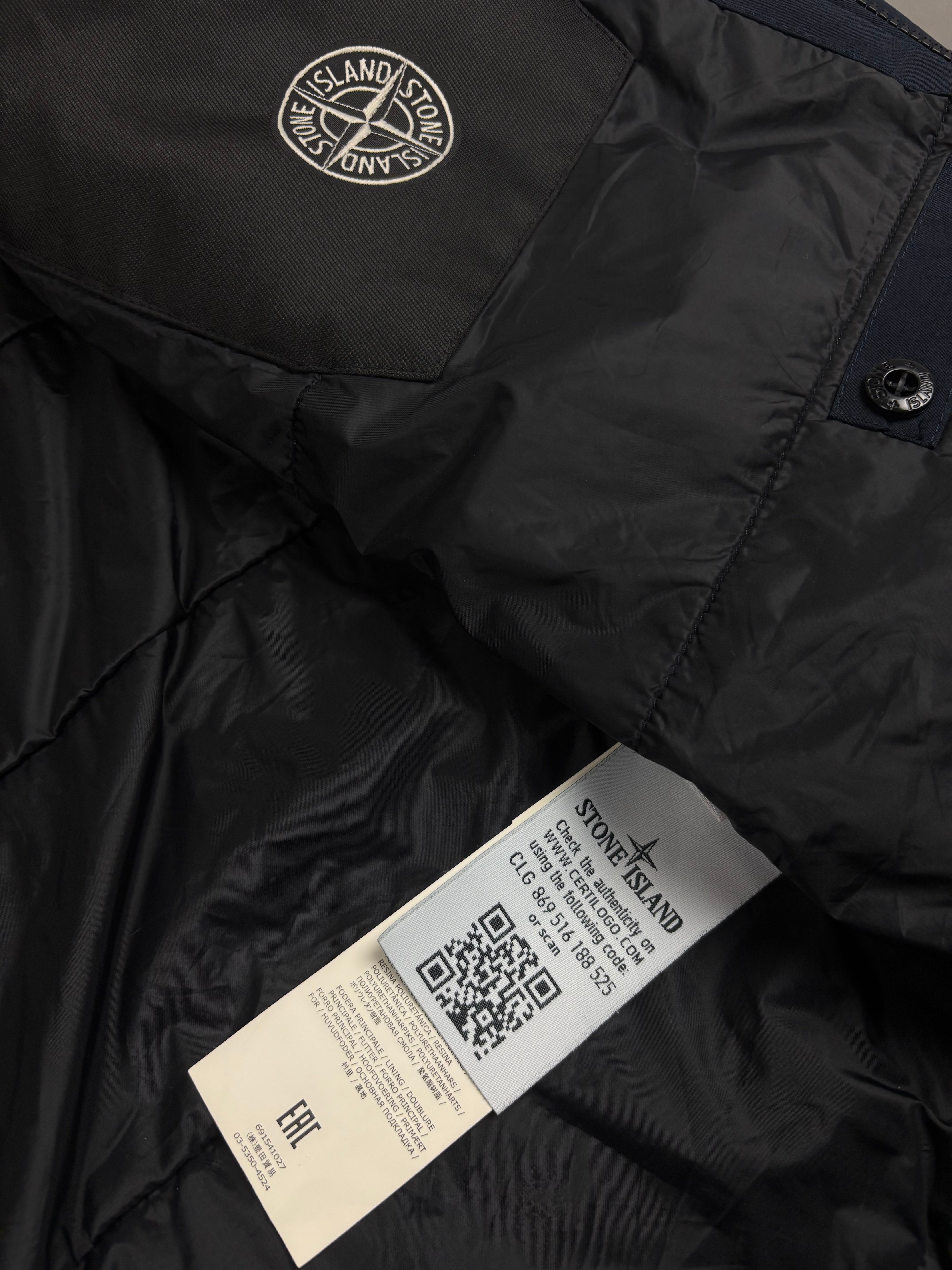 VESTE STONE ISLAND SOFT SHELL-R WITH PRIMALOFT INSULATION TECHNOLOGY - MARINE - TAILLE M