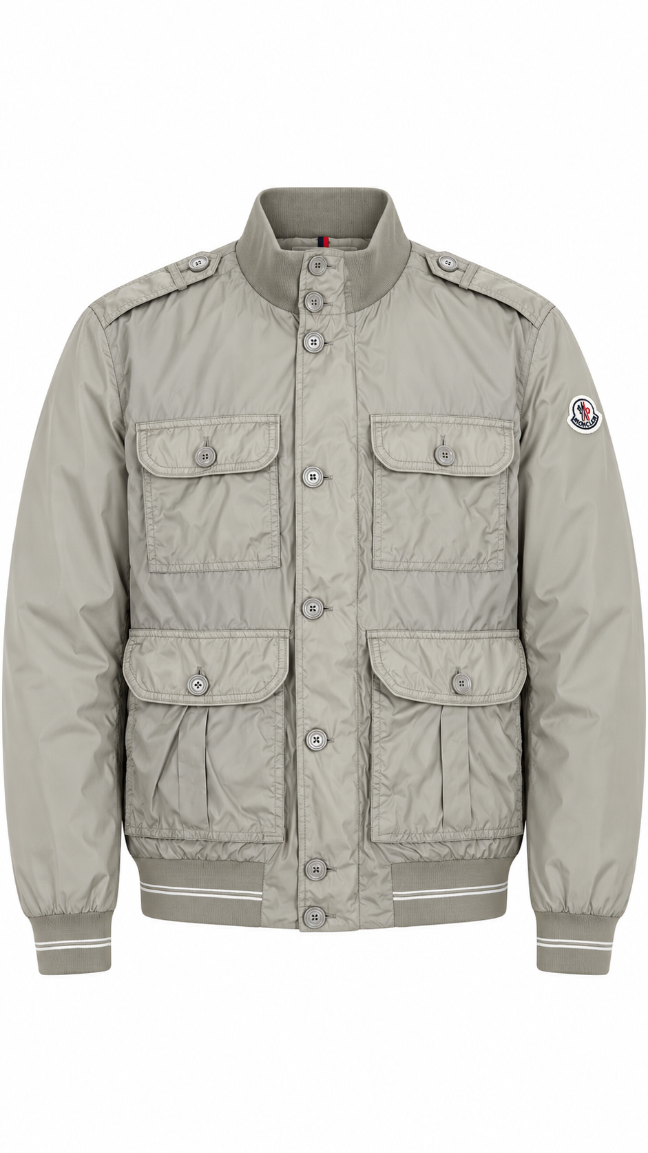 Veste Moncler Vintage en Nylon à Poches beige taille 7, seconde main authentifiée NB08 — vue 1