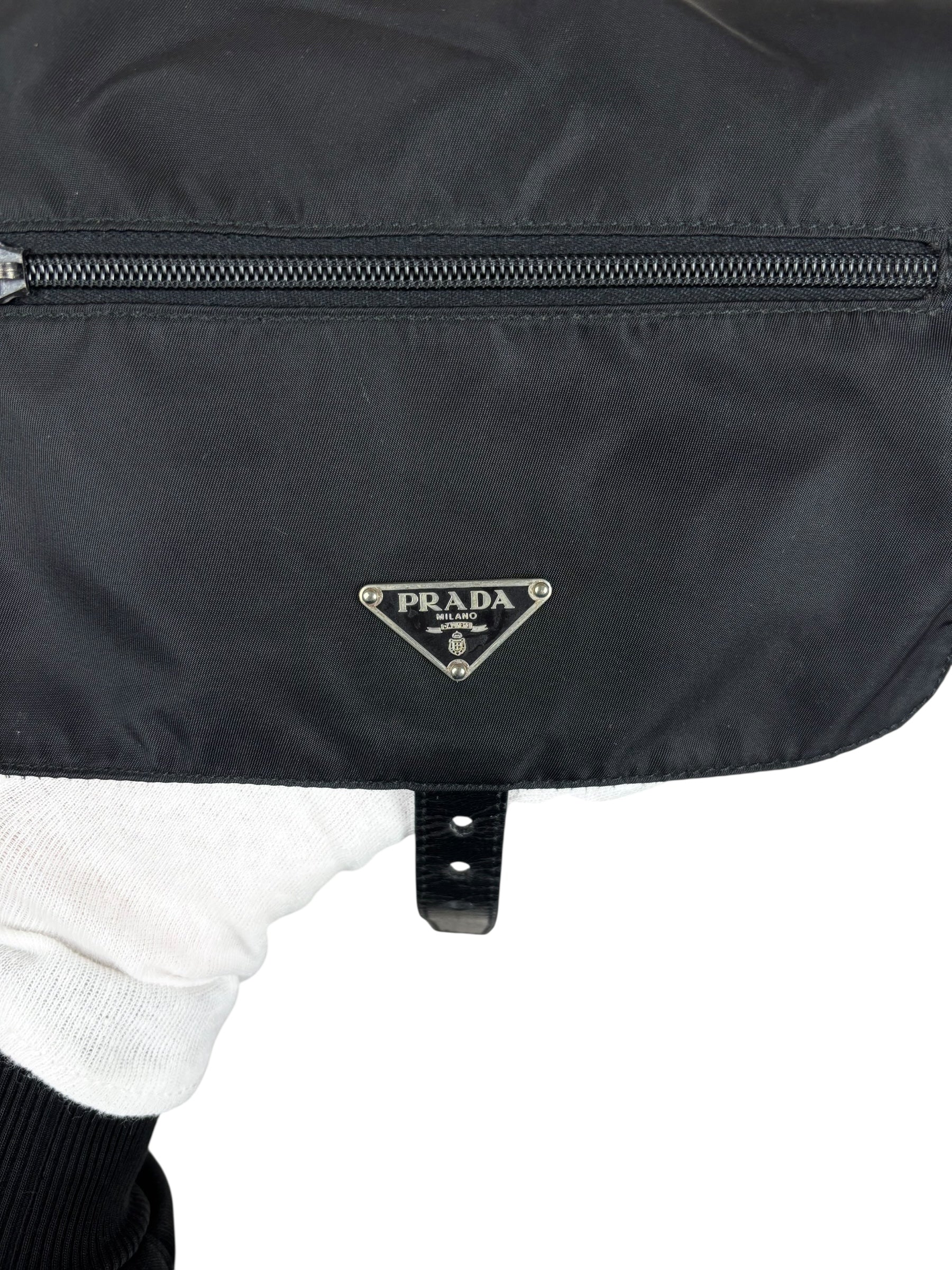 SACOCHE PRADA MESSENGER NYLON - NOIR - TAILLE UNI