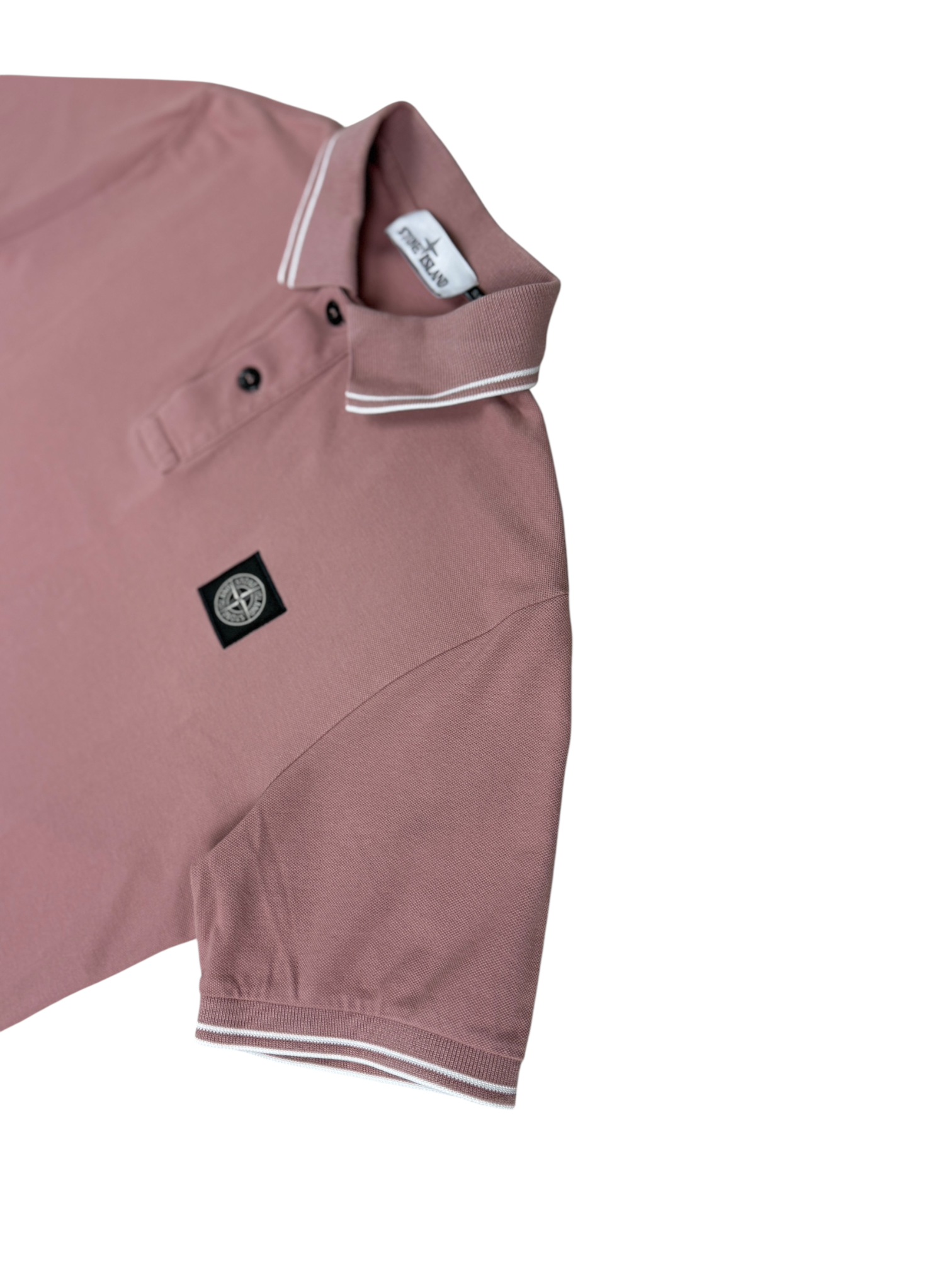 POLO MANCHES COURTES STONE ISLAND - ROSE - TAILLE M