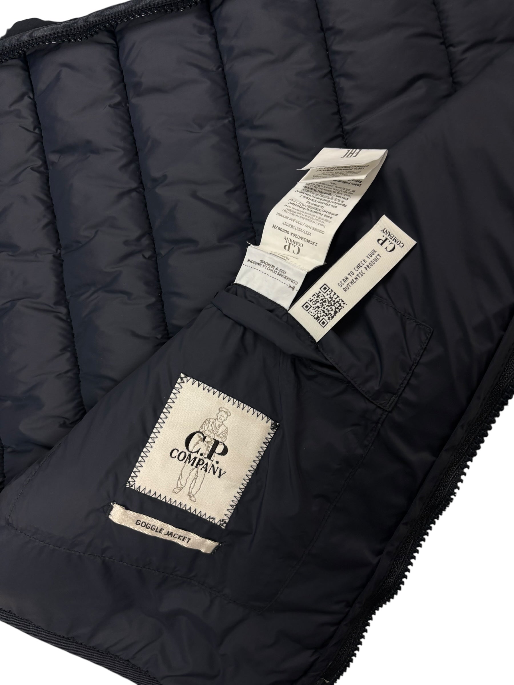 GILET C.P COMAPANY SHELL-R GOGGLE JACKET - MARINE - TAILLE 48