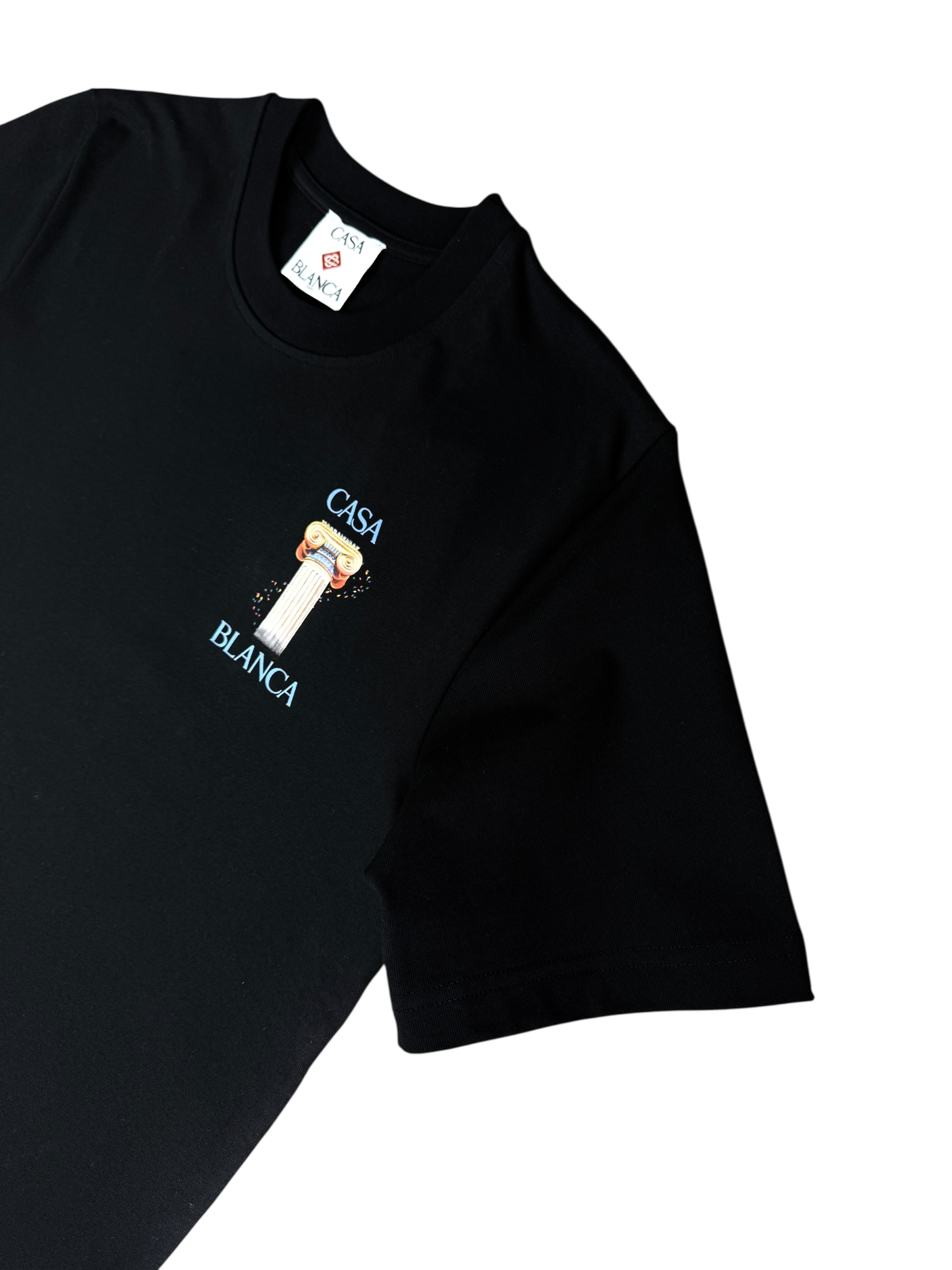 TEE-SHIRT CASABLANCA LA COLONNE - NOIR - NEUF - COLLECTION 2025