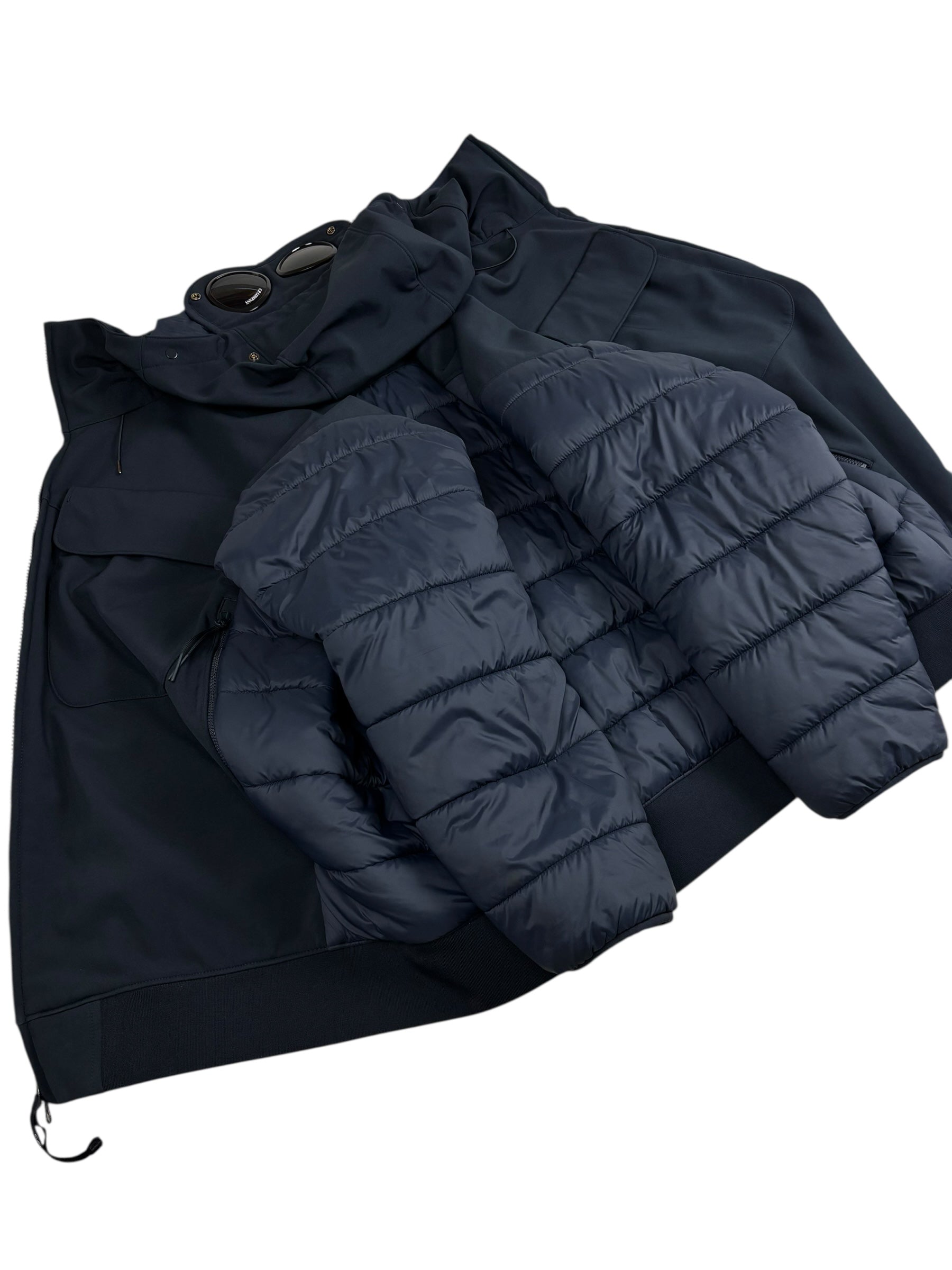 VESTE C.P COMPANY SHELL-R GOGGLE JACKET - MARINE - TAILLE 58