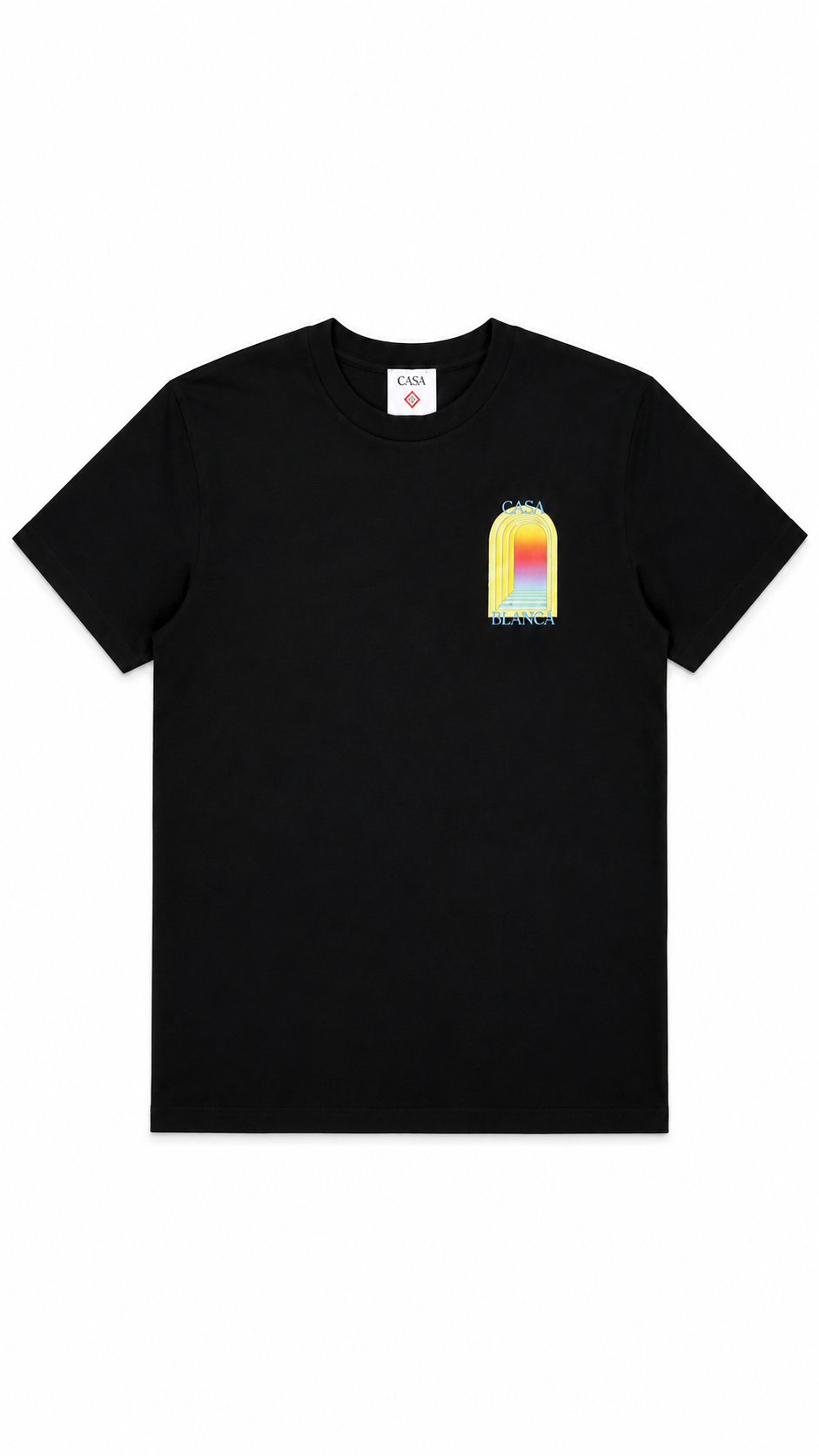 T-shirt Casablanca L'Arche Print coton bio noir neuf - vue 1/4
