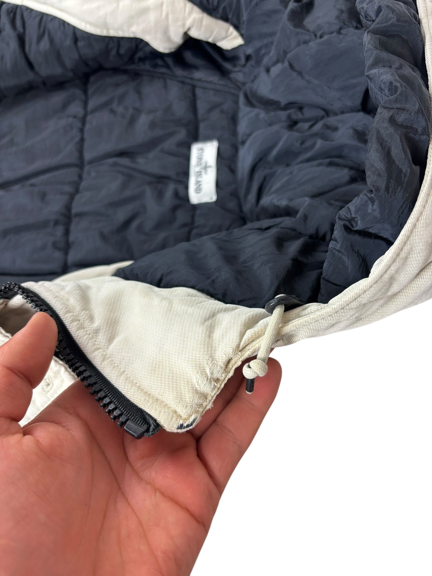 PARKA STONE ISLAND ORGANIC SHEEN - CRÈME - TAILLE L