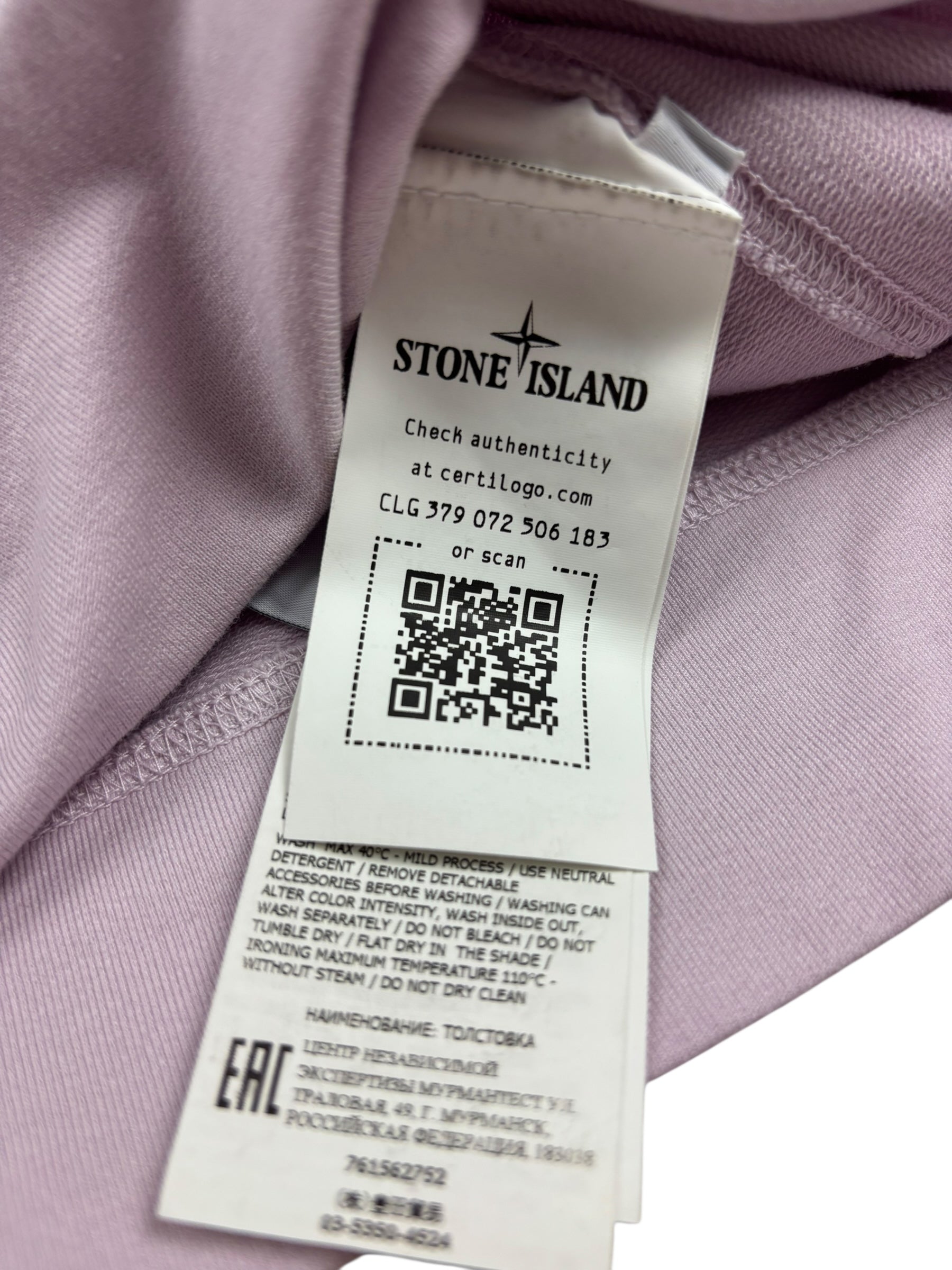 PULL ZIPPÉ STONE ISLAND - ROSE - TAILLE S
