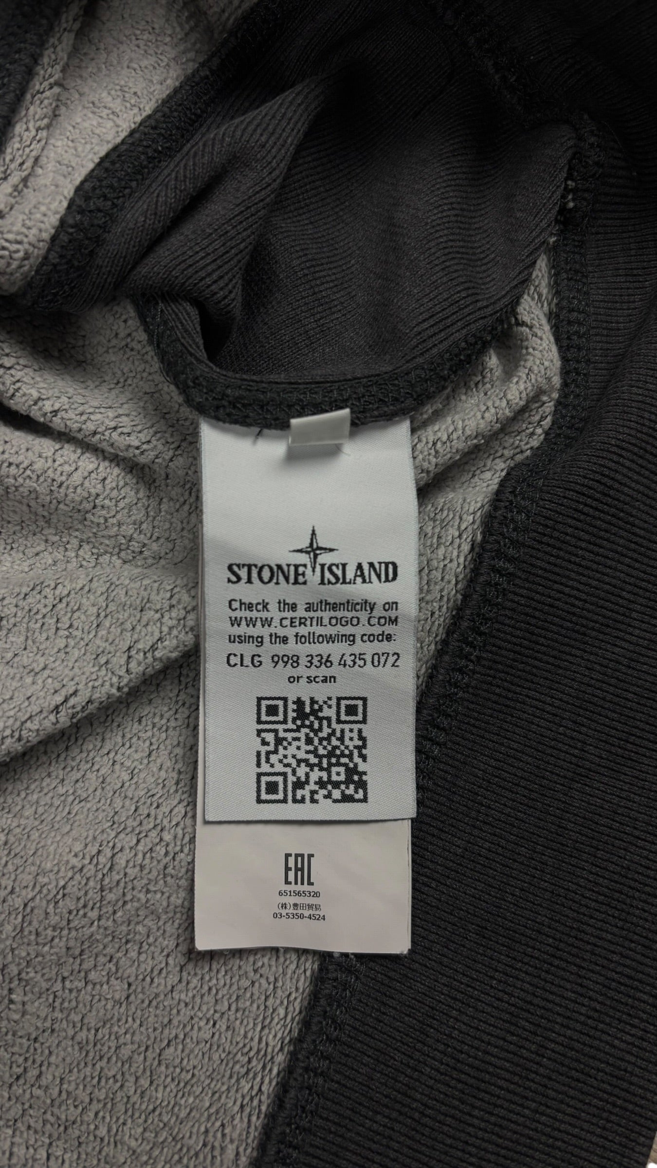 Pull crewneck Stone Island gris taille M - vue 4/4
