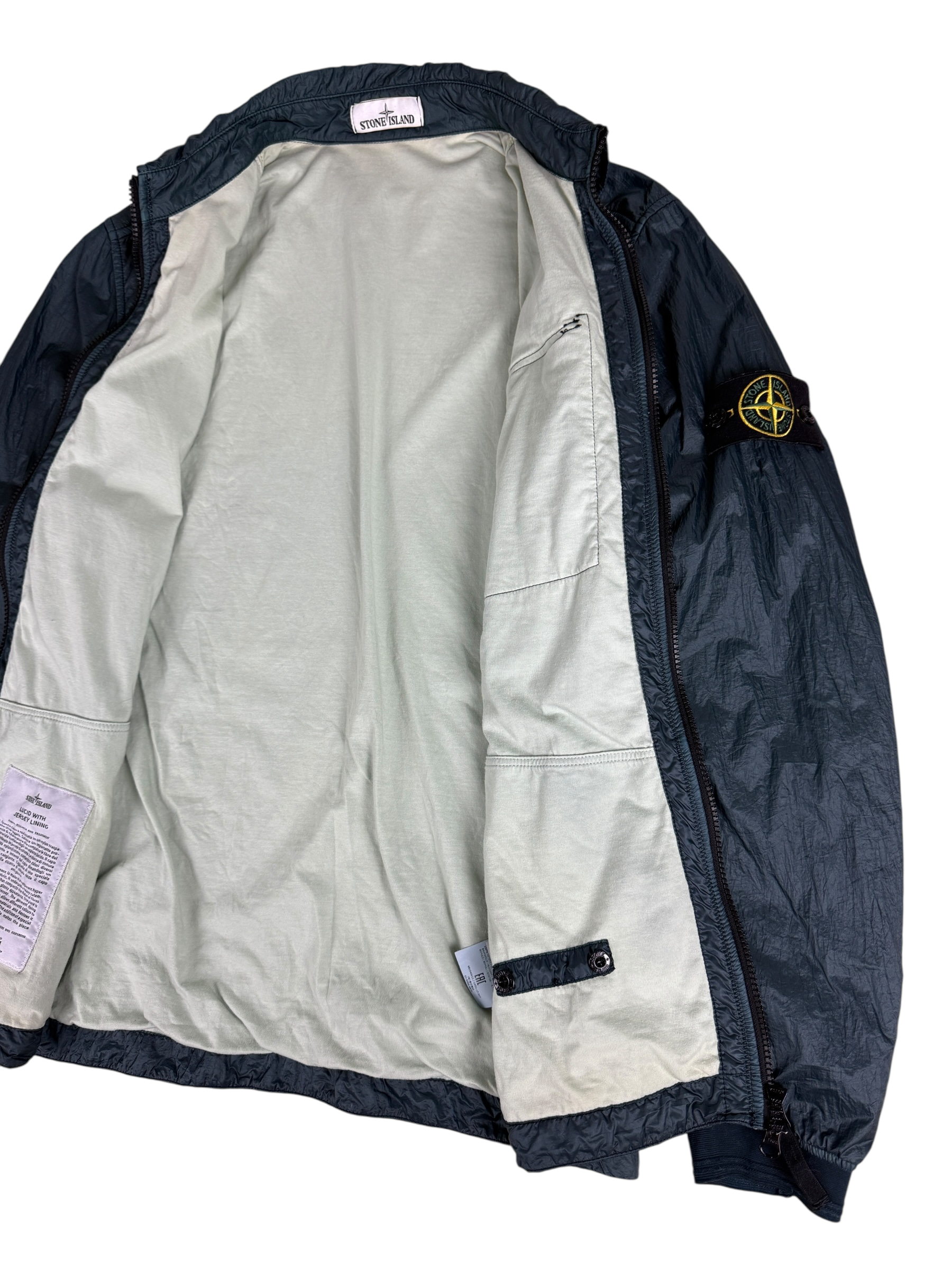 VESTE STONE ISLAND LUCIO WITH JERSEY LINING - VERT PETROLE - TAILLE L