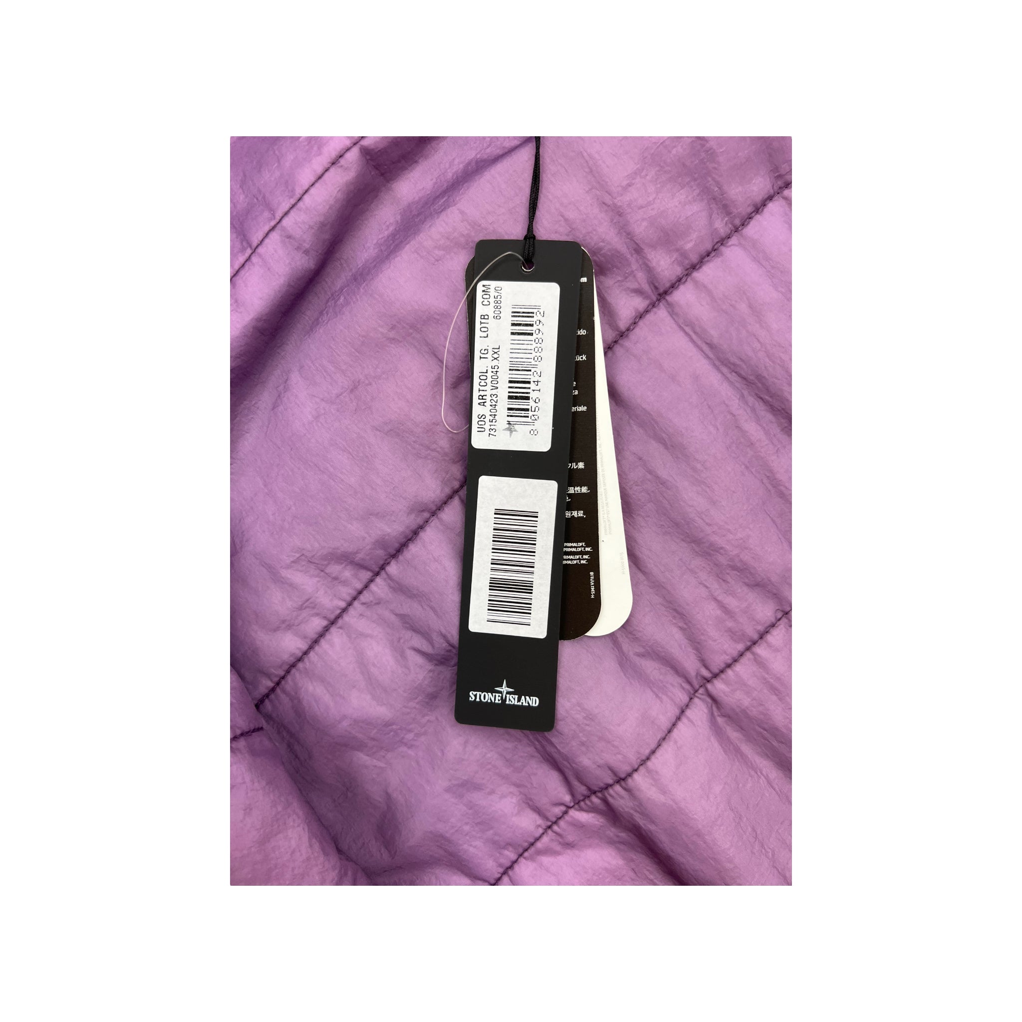 VESTE STONE ISLAND GARMENT DYED CRINKLE REPS NY WHITH PRIMALOFT - NB08