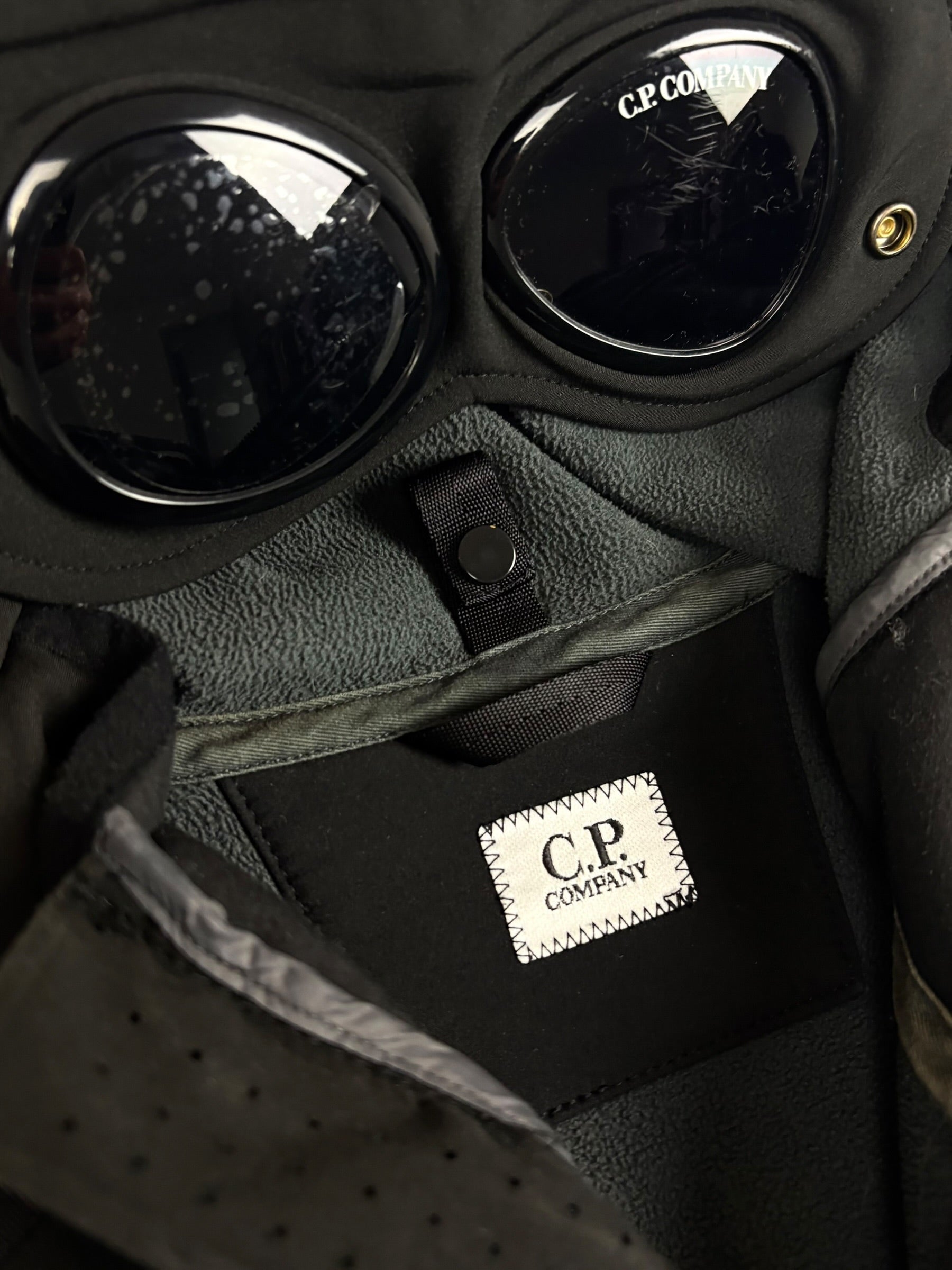 VESTE C.P COMPANY SHELL GOGGLE JACKET - NOIR - TAILLE 48