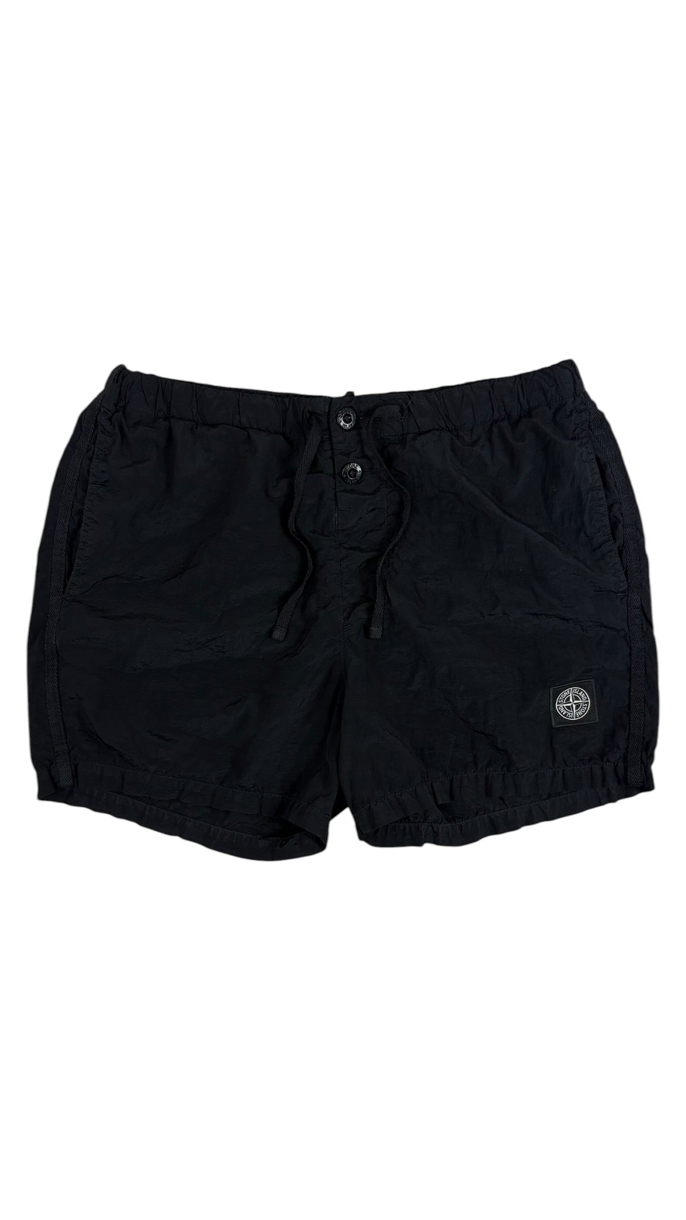 SHORT DE BAIN STONE ISLAND NYLON MÉTAL - NOIR - TAILLE S