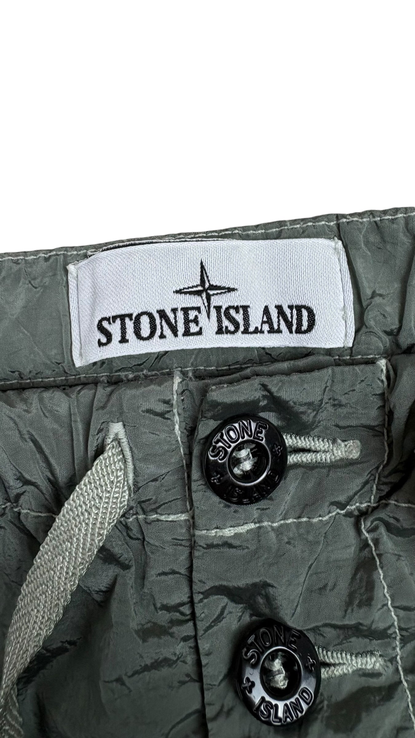 Short De Bain Stone Island Nylon Métal - Kaki - Taille L