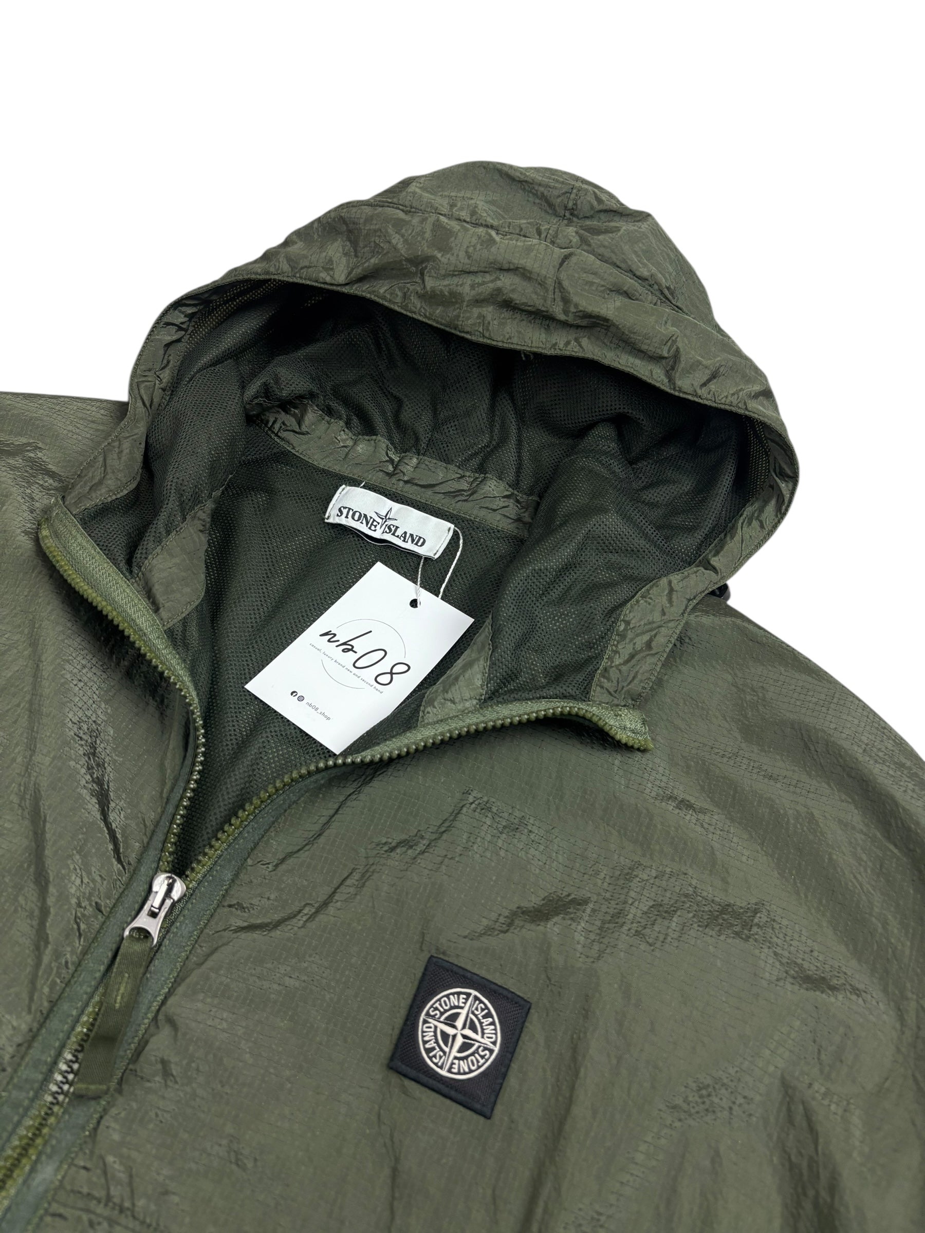 VESTE STONE ISLAND NYLON MÉTAL WATRO RIPSTOP - KAKI - TAILLE L