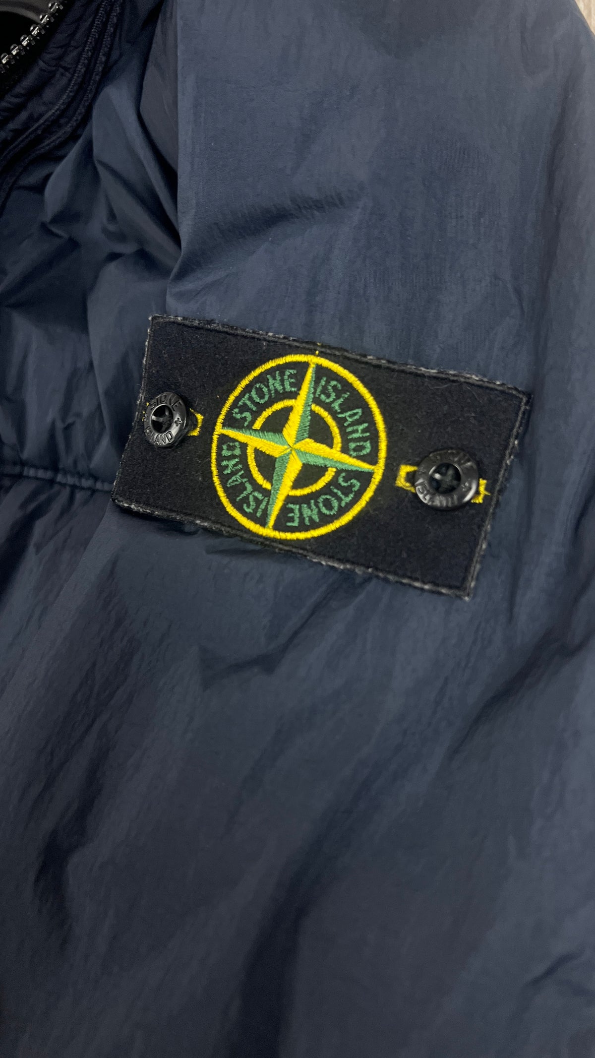 Veste à Capuche Stone Island Garment Dyed Crinkle Reps NY, Marine, Taille S — photographie complémentaire 3