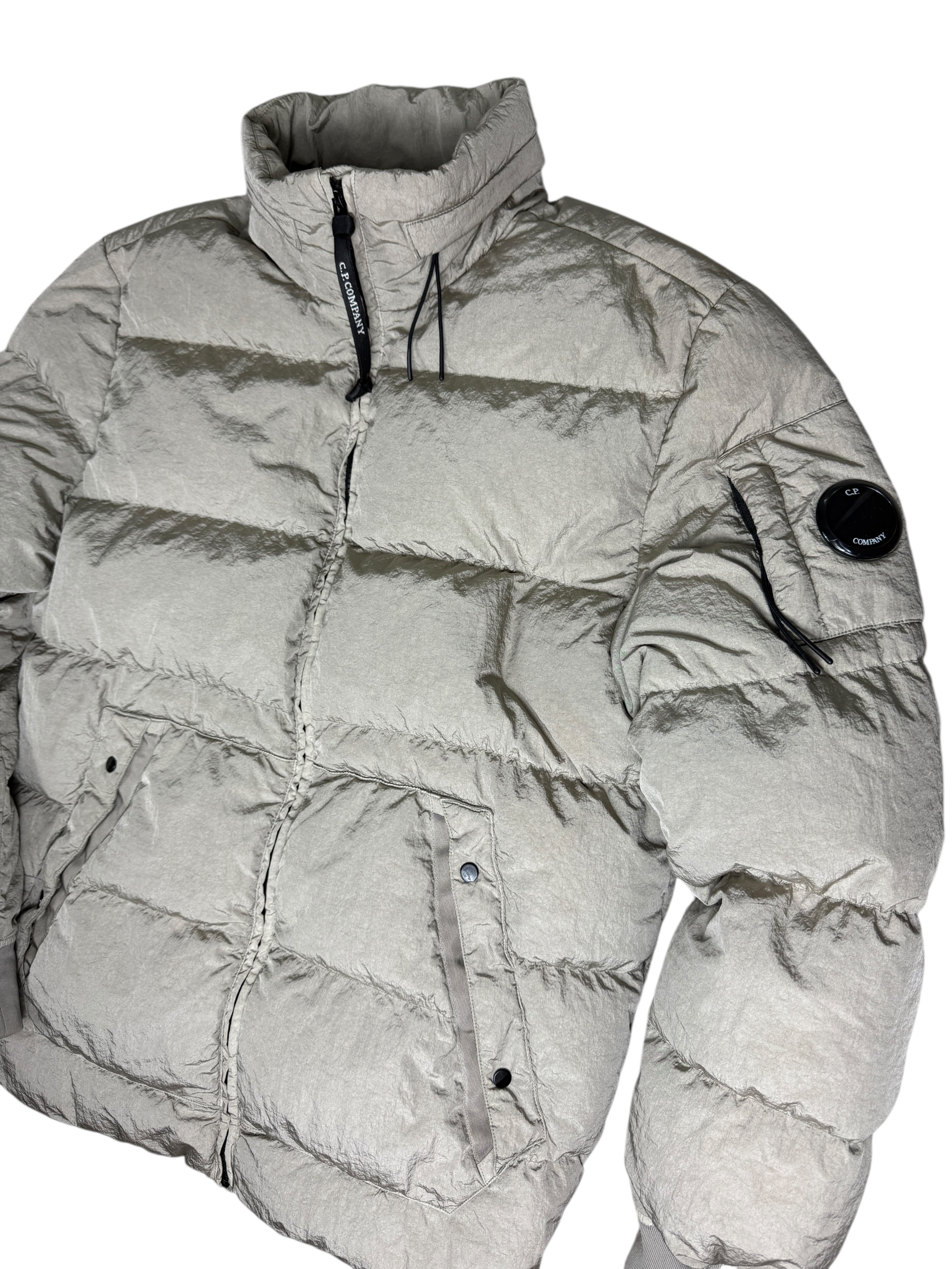 DOUDOUNE C.P COMPANY M.T.t.N. GARMENT DYEING DOWN JACKET - GRIS MÉTALLISÉ - TAILLE XS