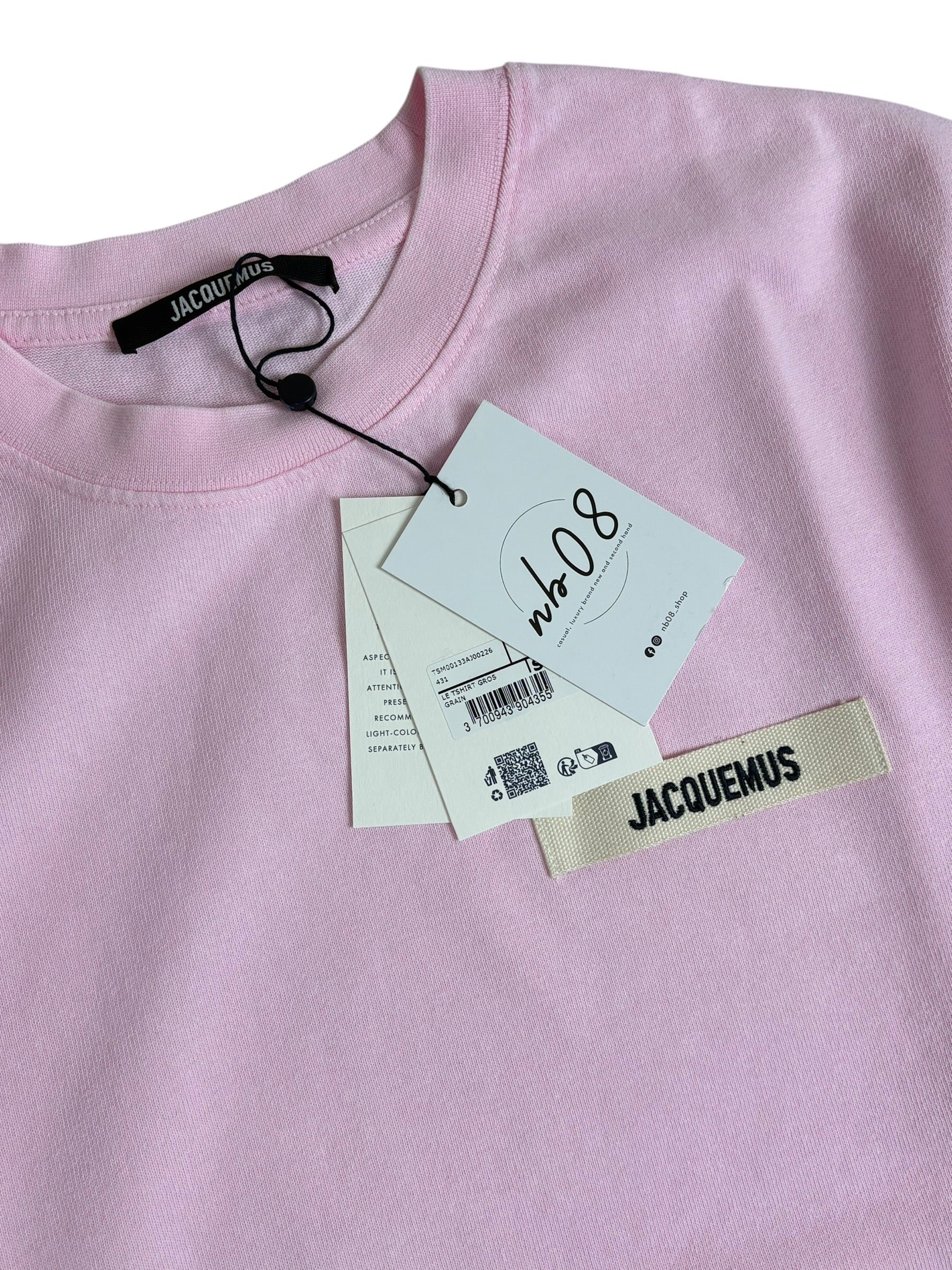 TEE-SHIRT JACQUEMUS GROS GRAIN - ROSE - NEUF - COLLECTION 2026