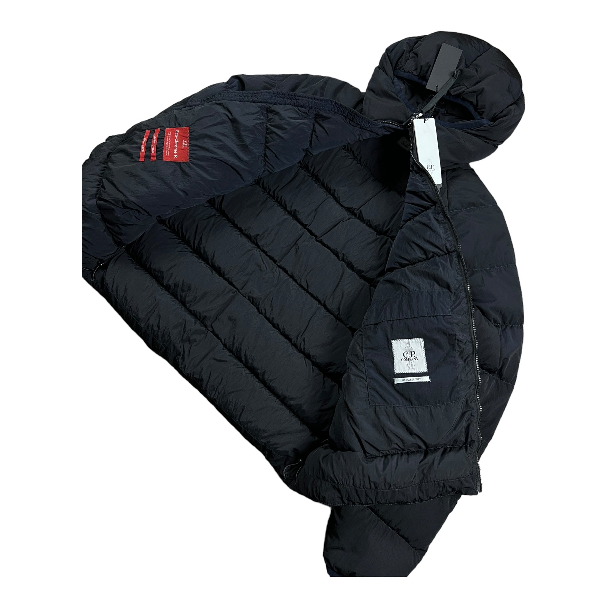 DOUDOUNE À CAPUCHE C.P COMPANY GOGGLE JACKET GARMENT DYEING DOWN JACKET - NB08