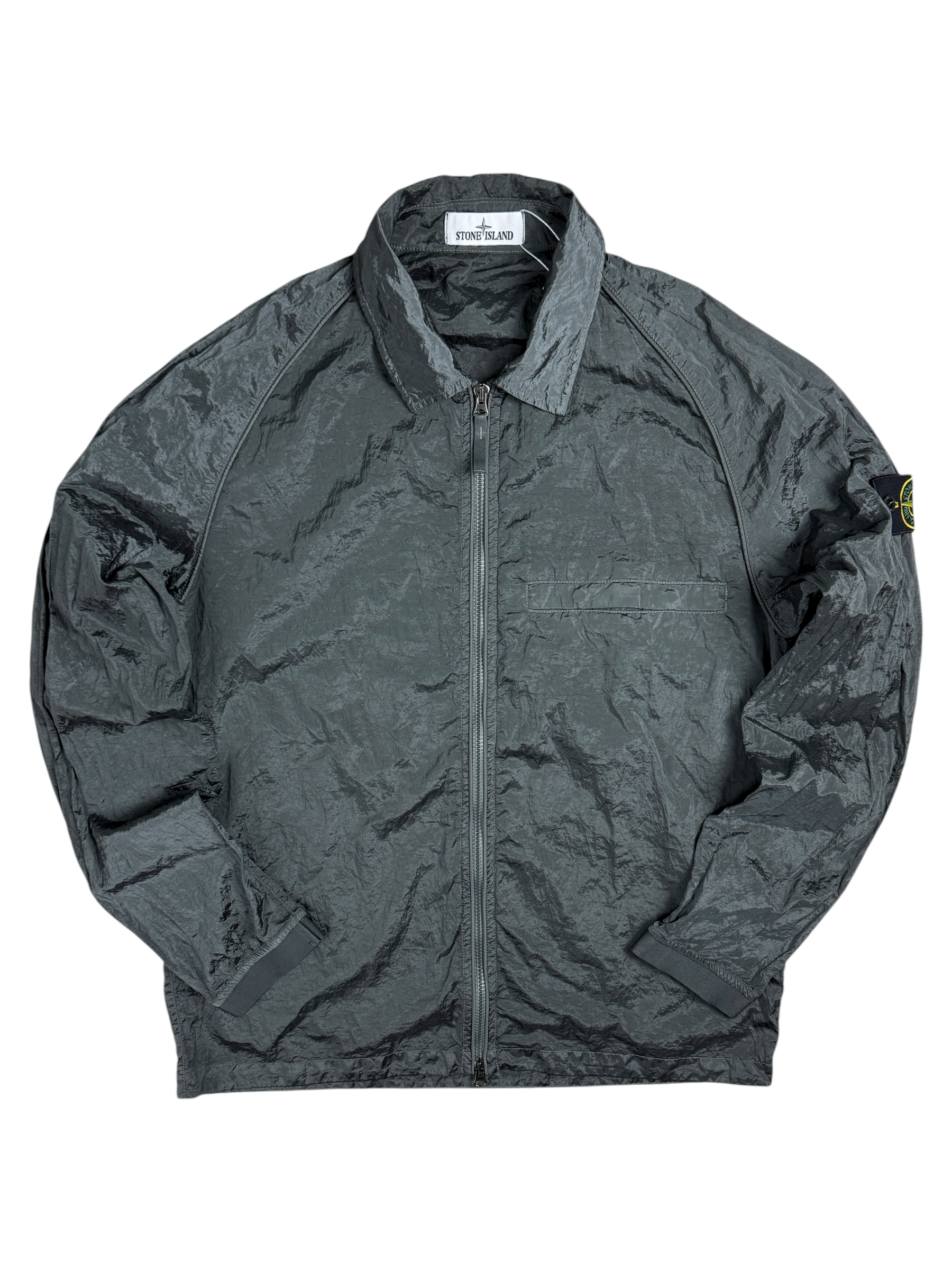 SURCHEMISE STONE ISLAND NYLON METAL - GRIS - TAILLE L