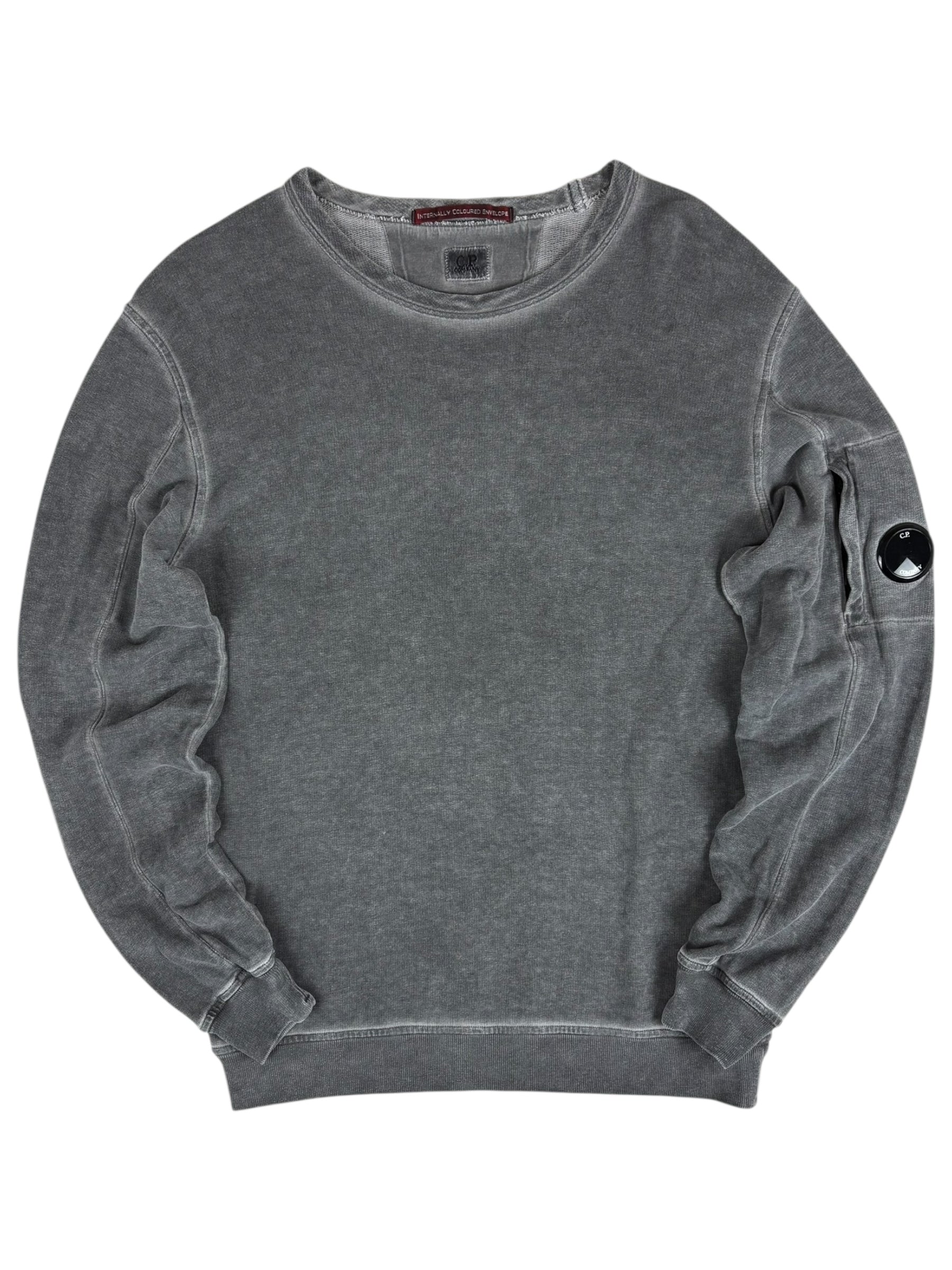 CREWNECK C.P COMPANY INTERNALLY COLOURED ENVELOPE - GRIS - TAILLE L