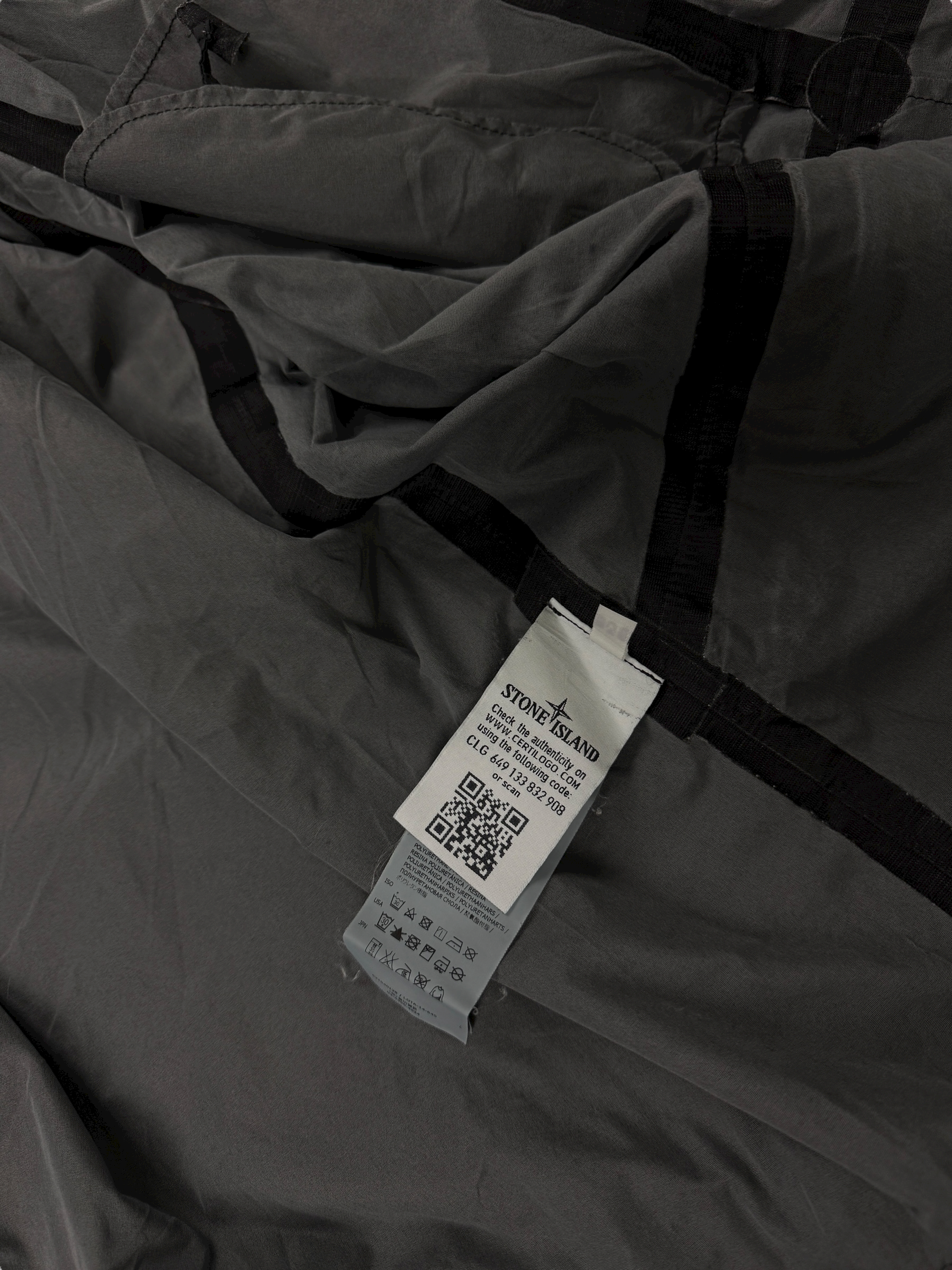 VESTE STONE ISLAND GARMENT DYED PERFORMANCE TELA - NOIR - TAILLE M