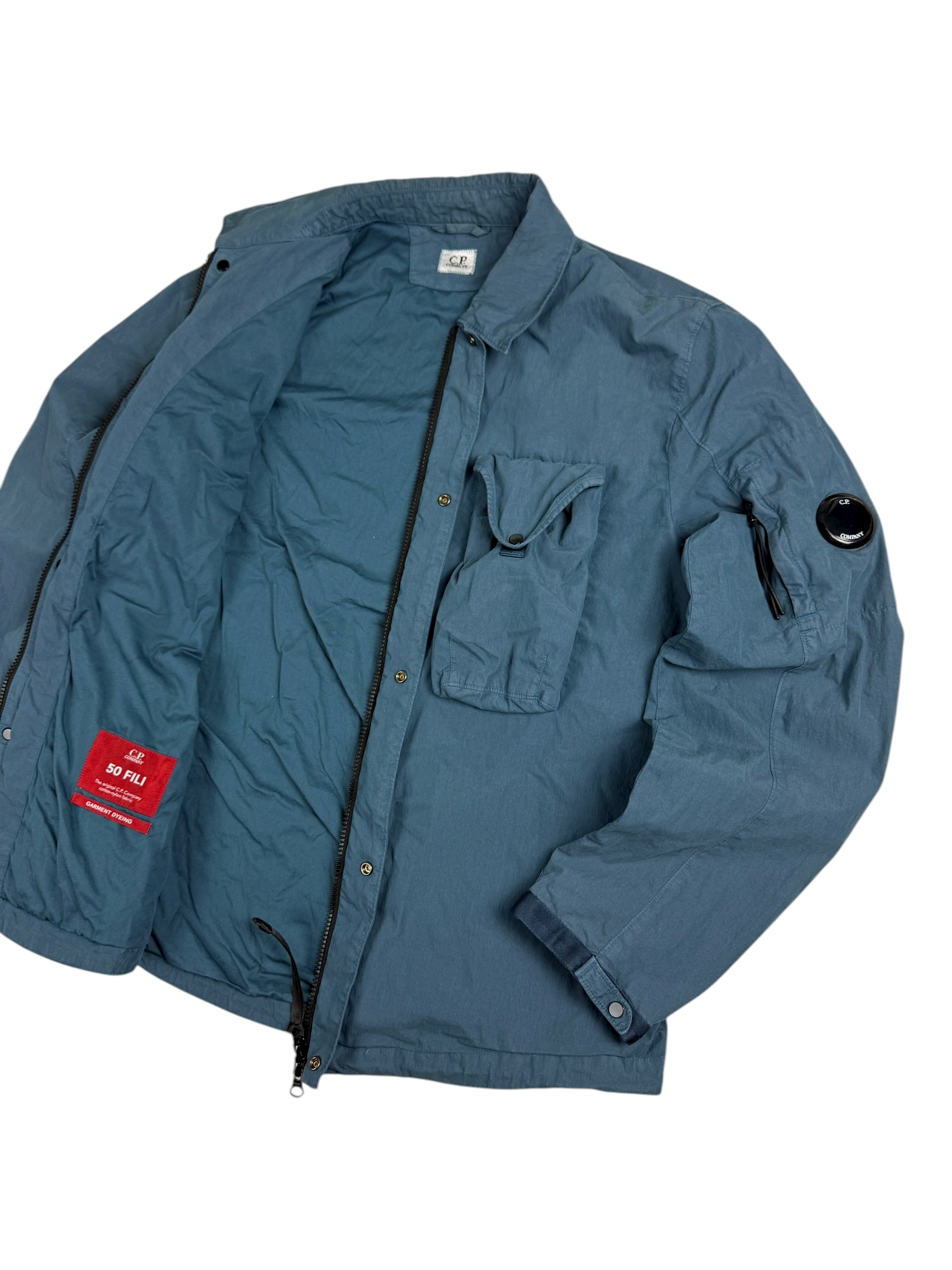 VESTE C.P COMPANY 50 FILI GARMENT DYEING - BLEU - TAILLE L