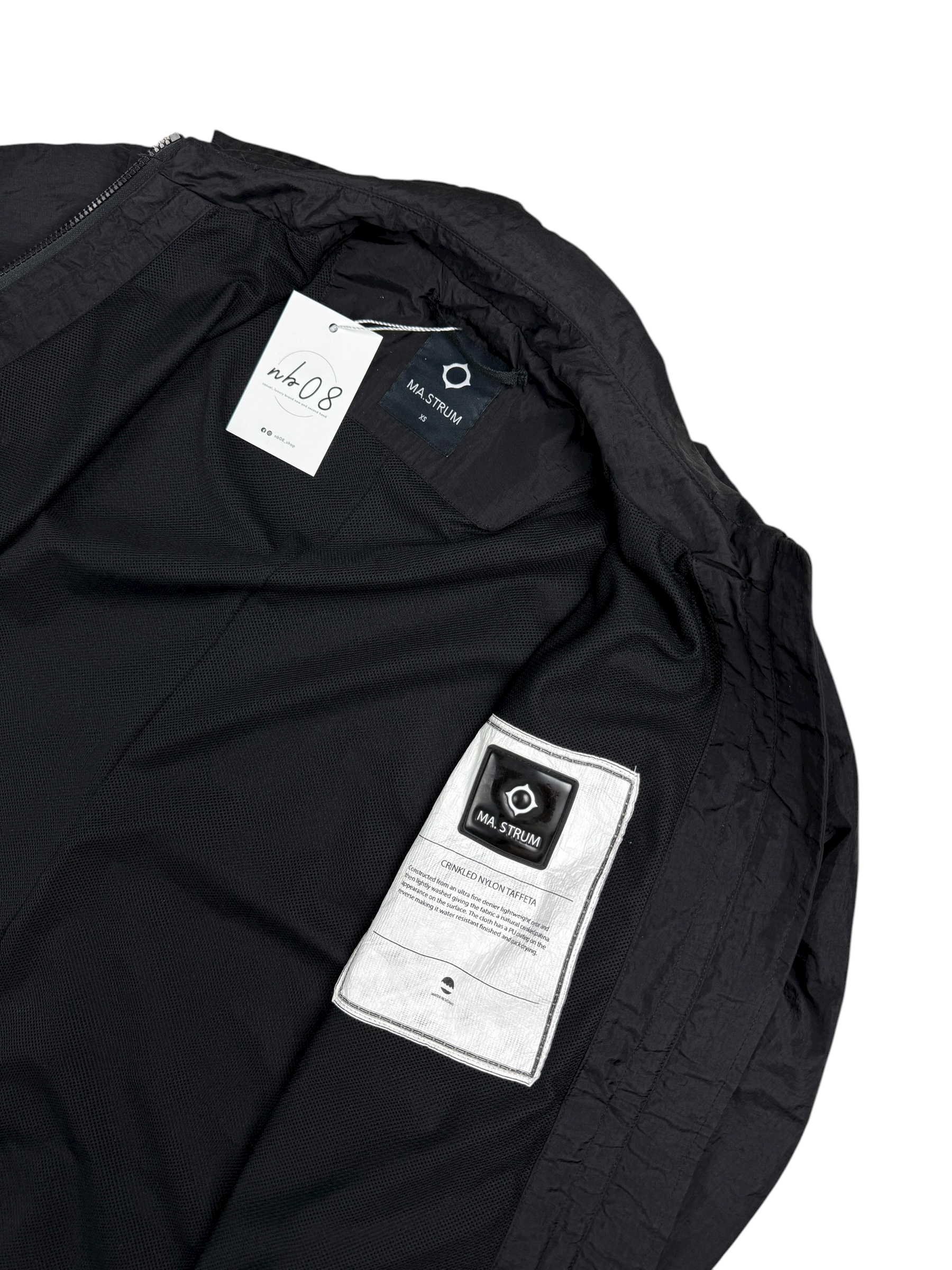 SURCHEMISE MA.STRUM CRINKLED NYLON TAFFETA - NOIR - TAILLE XS