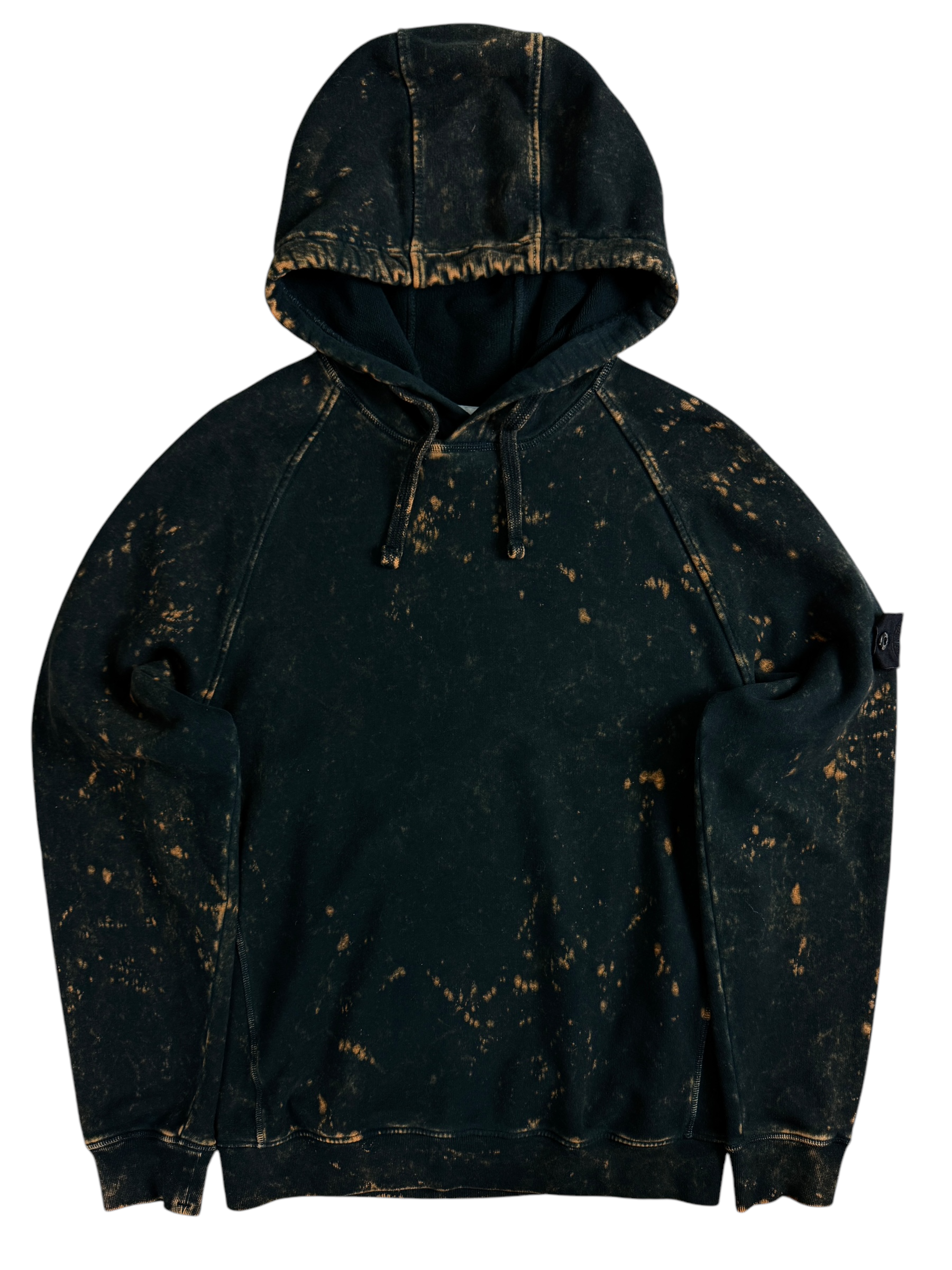 SWEAR-SHIRT STONE ISLAND OFF-DYE OVD TREATMENT NOIR - TAILLE M