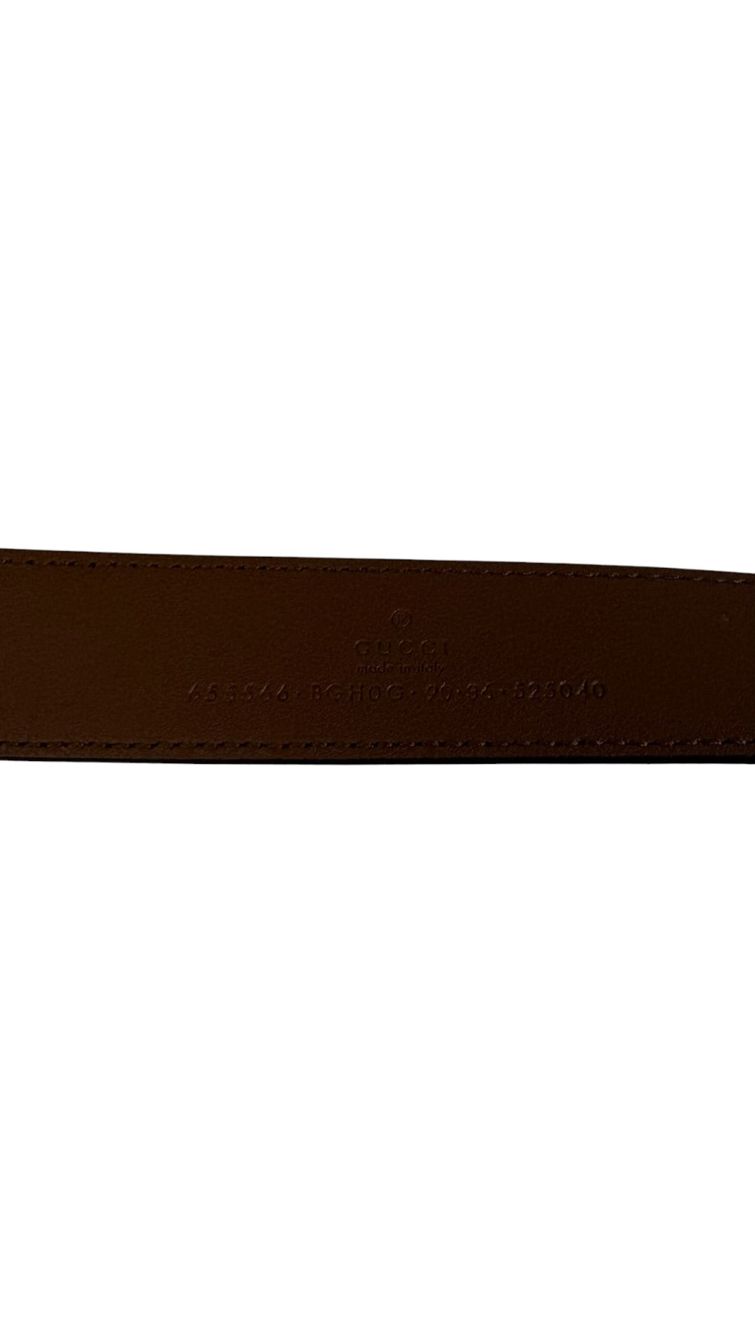 Ceinture Gucci marron cuir 100 cm - vue 4/4