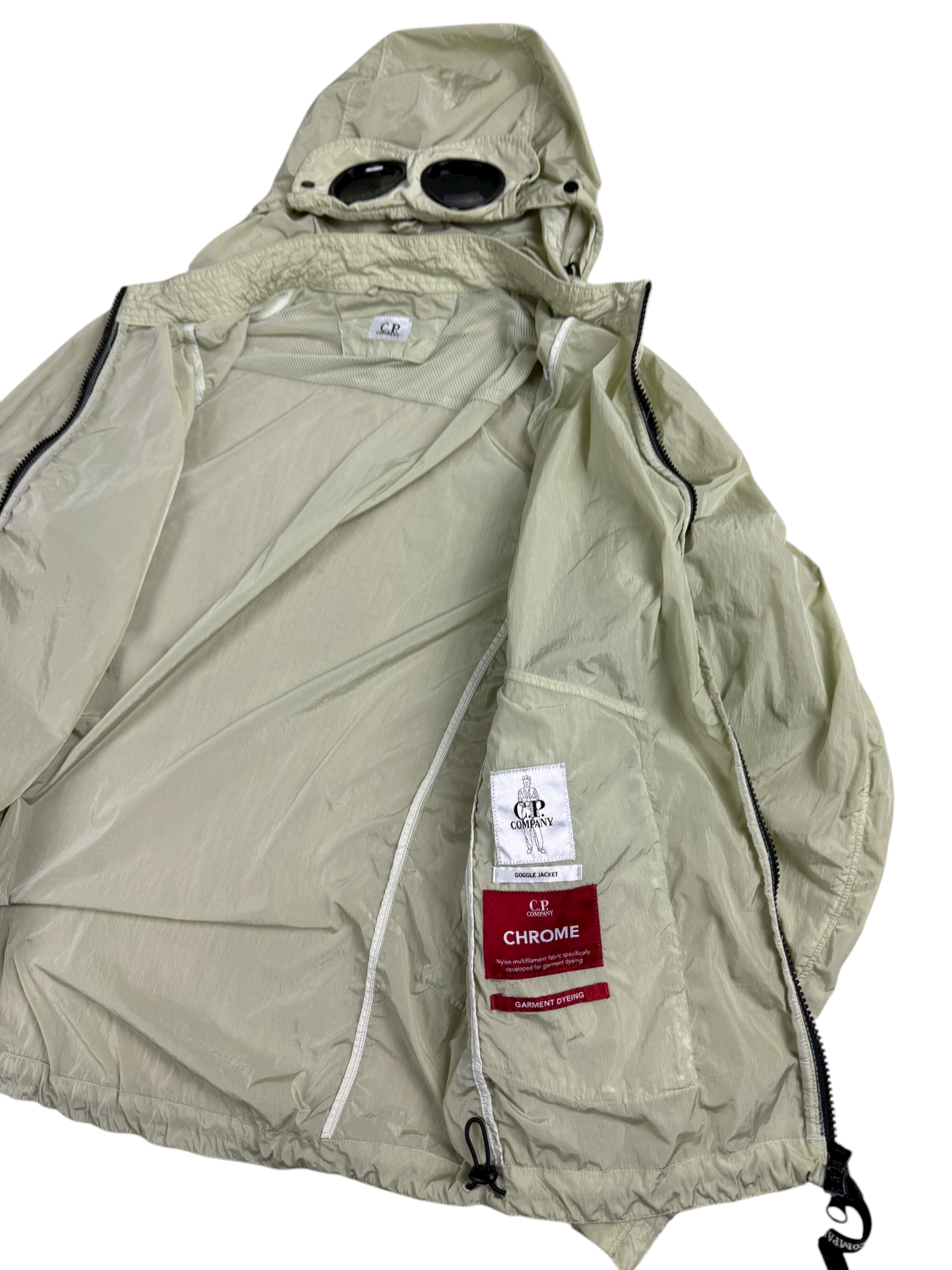 VESTE C.P COMPANY GOGGLE JACKET CHROME - VERT -TAILLE M