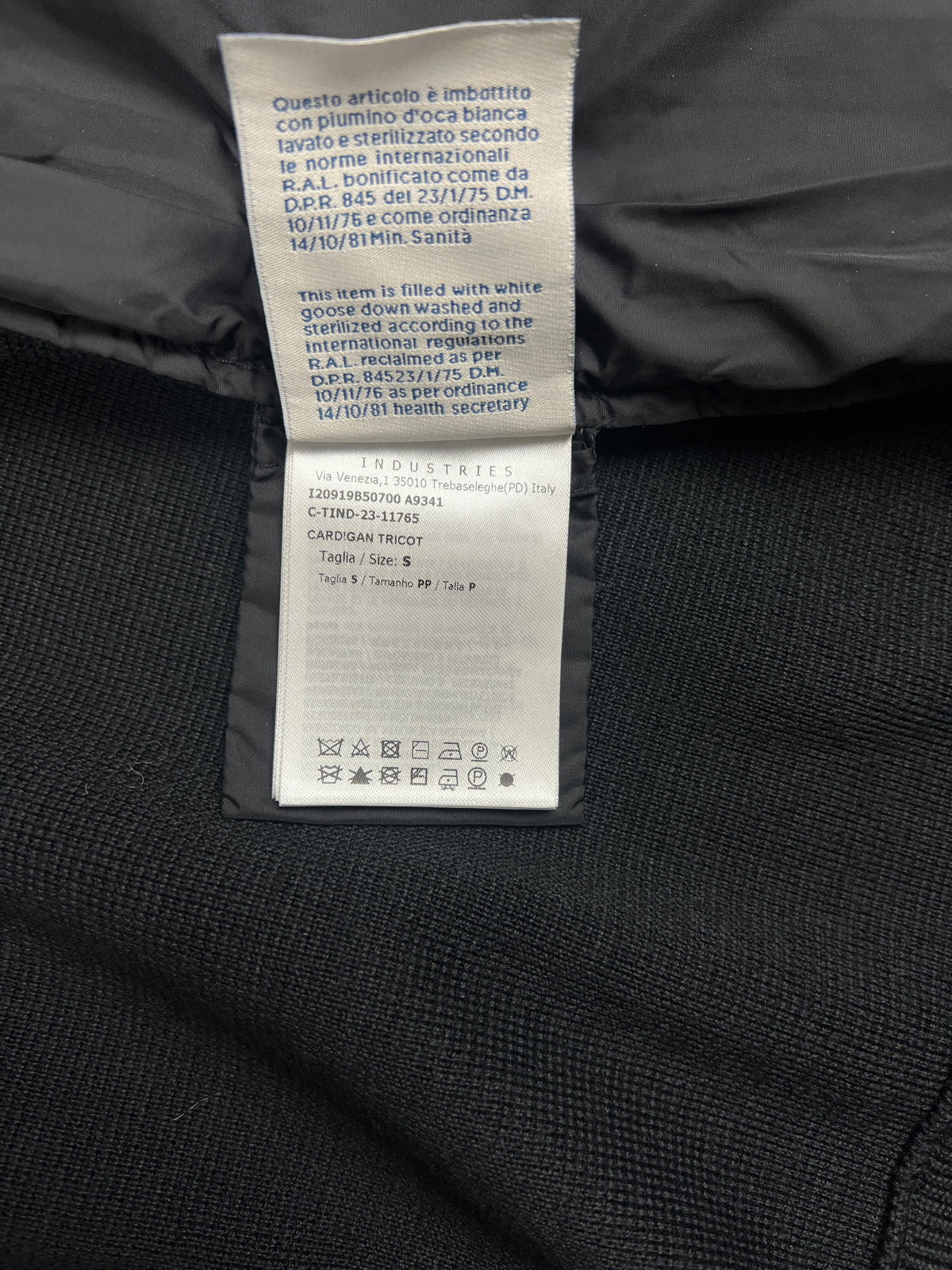 Cardigan Zippé Moncler Hybride, Noir, Taille S, Neuf — photographie complémentaire 6