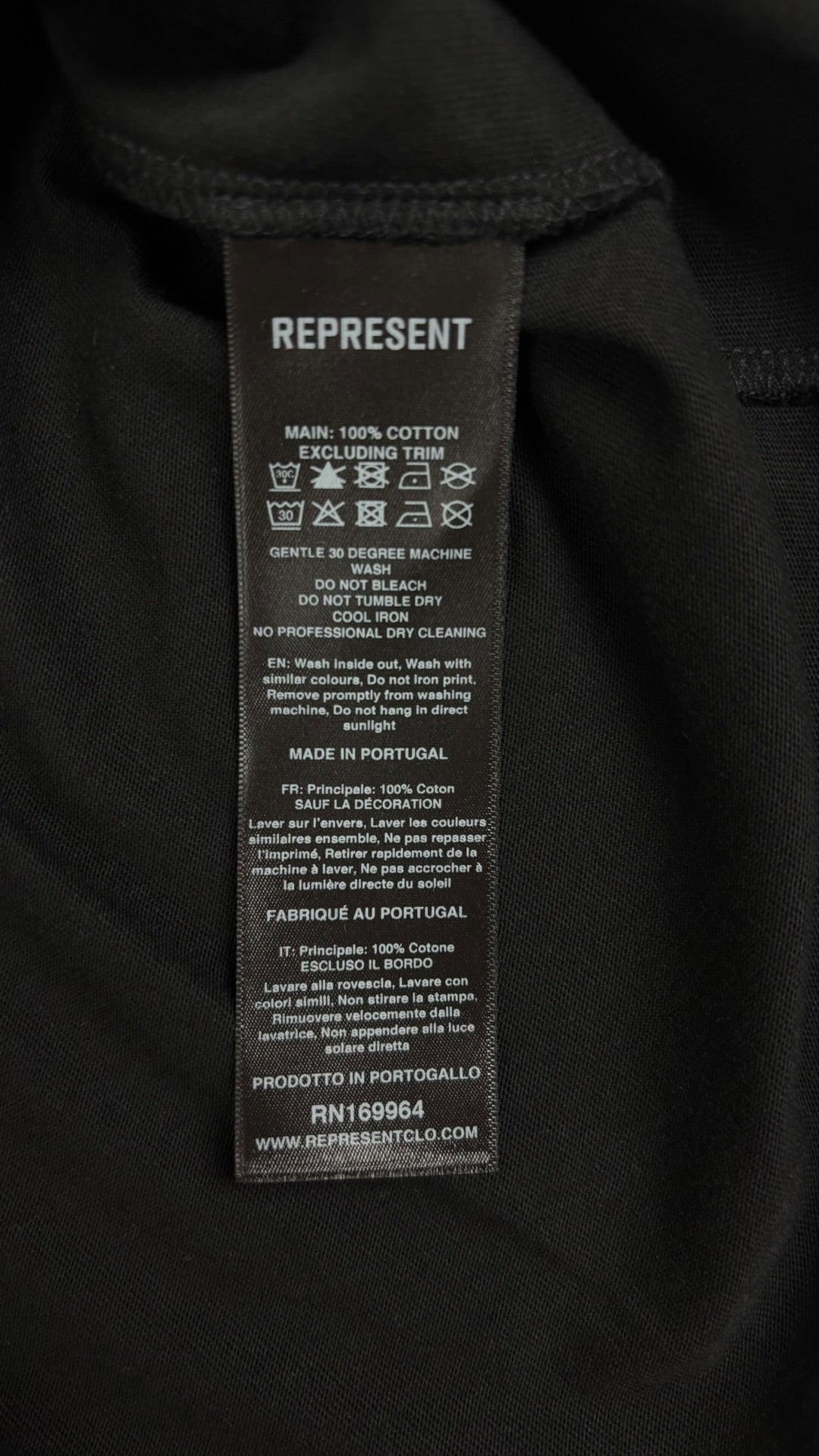 T-shirt Represent noir neuf collection 2026 - vue 6/6