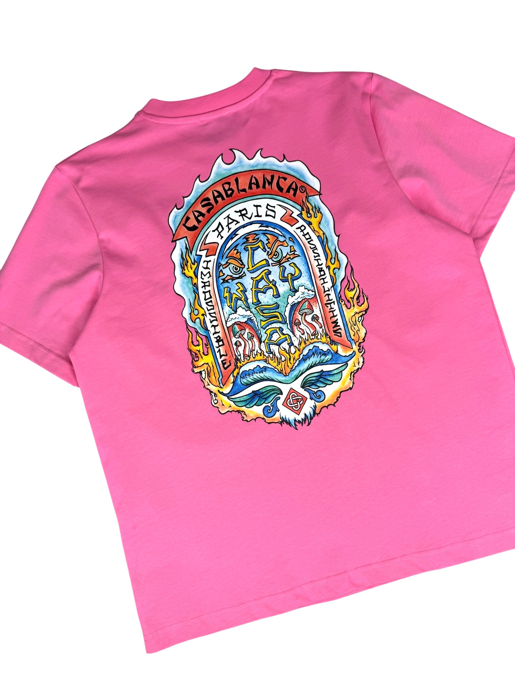 TEE-SHIRT CASABLANCA WAY SKATE - ROSE - COLLECTION 2025 - NEUF