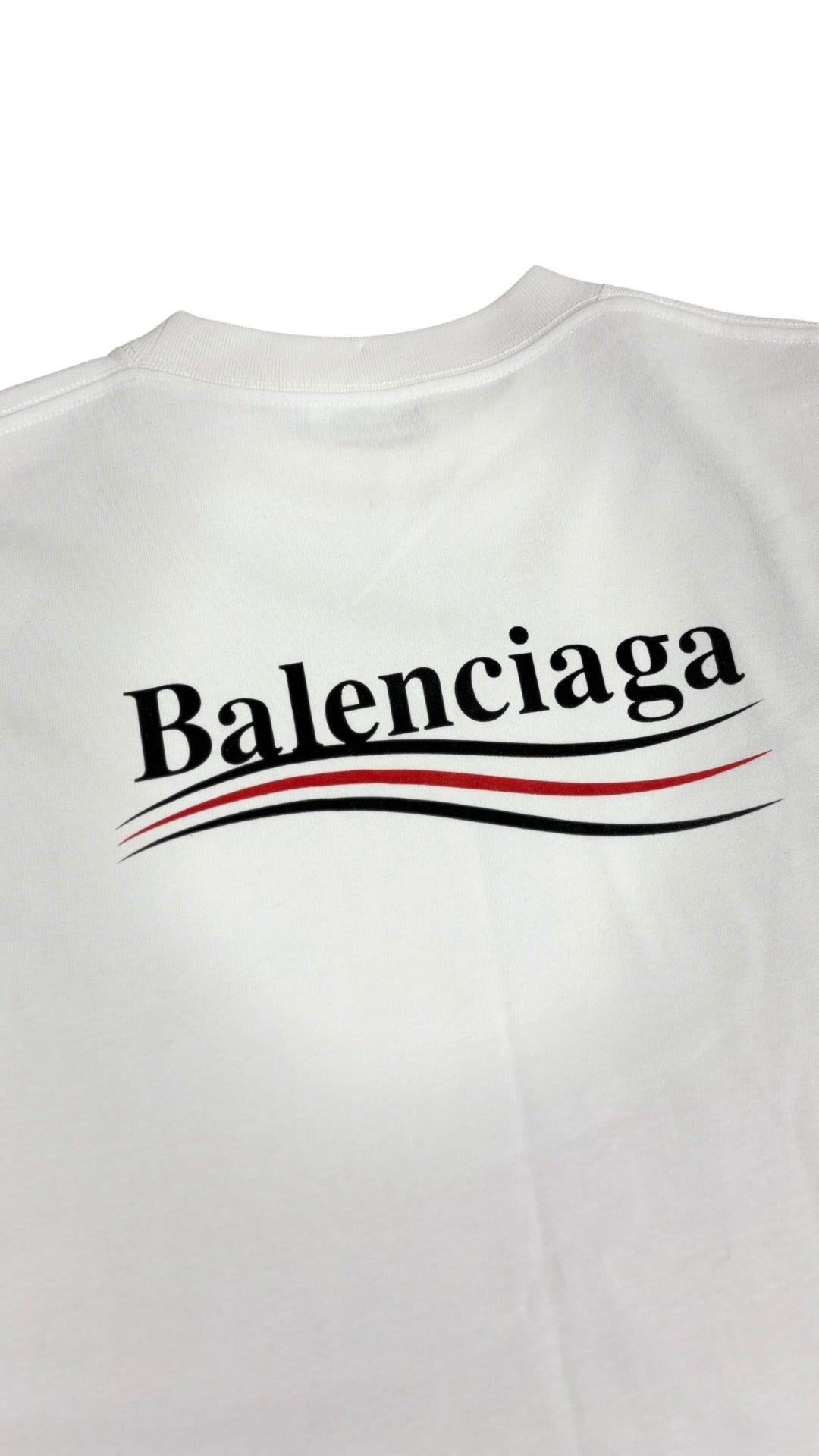 TEE-SHIRT OVERSIZE BALENCIAGA POLITICAL CAMPAIGN - BLANC - NEUF