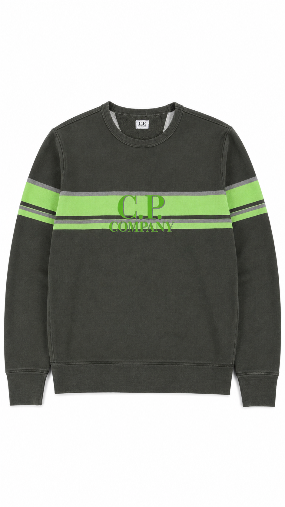 Sweat-shirt C.P. Company Bande Logo - Kaki - Taille L