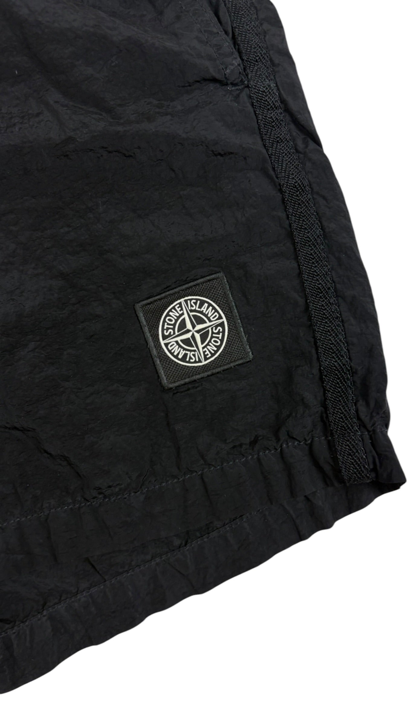 SHORT DE BAIN STONE ISLAND NYLON MÉTAL - NOIR - TAILLE S
