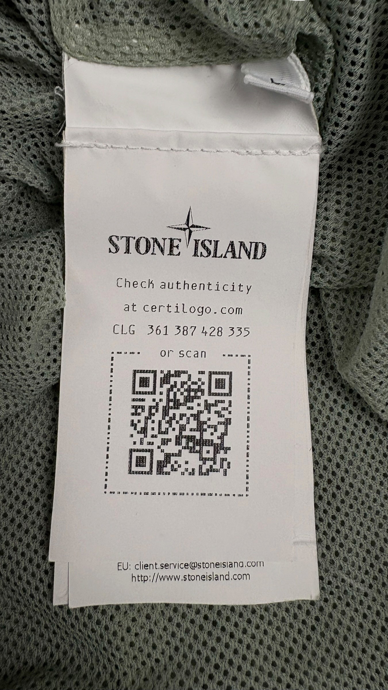 Short De Bain Stone Island Nylon Métal - Kaki - Taille L