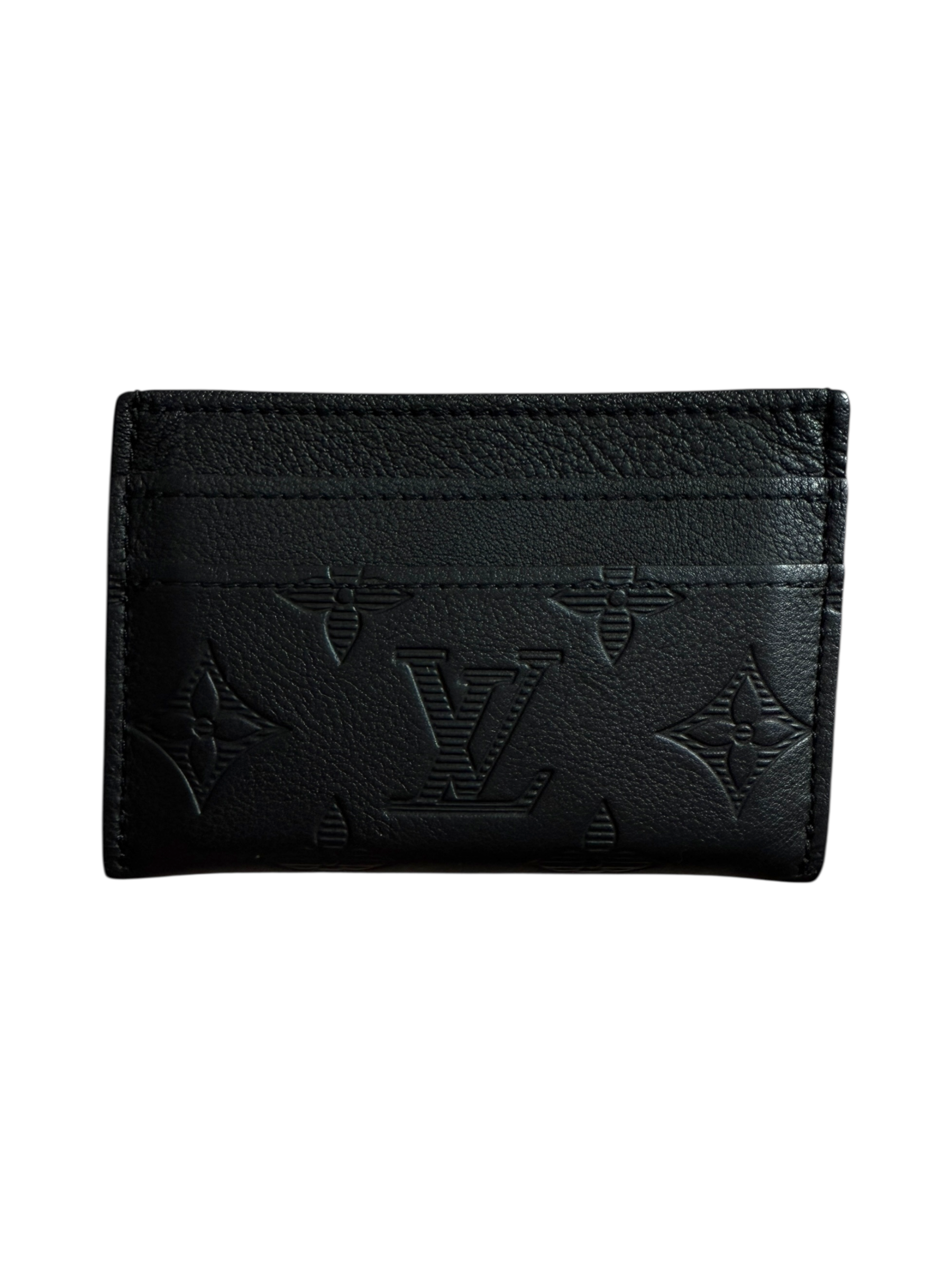 PORTE CARTE DOUBLE LOUIS VUITTON - NOIR