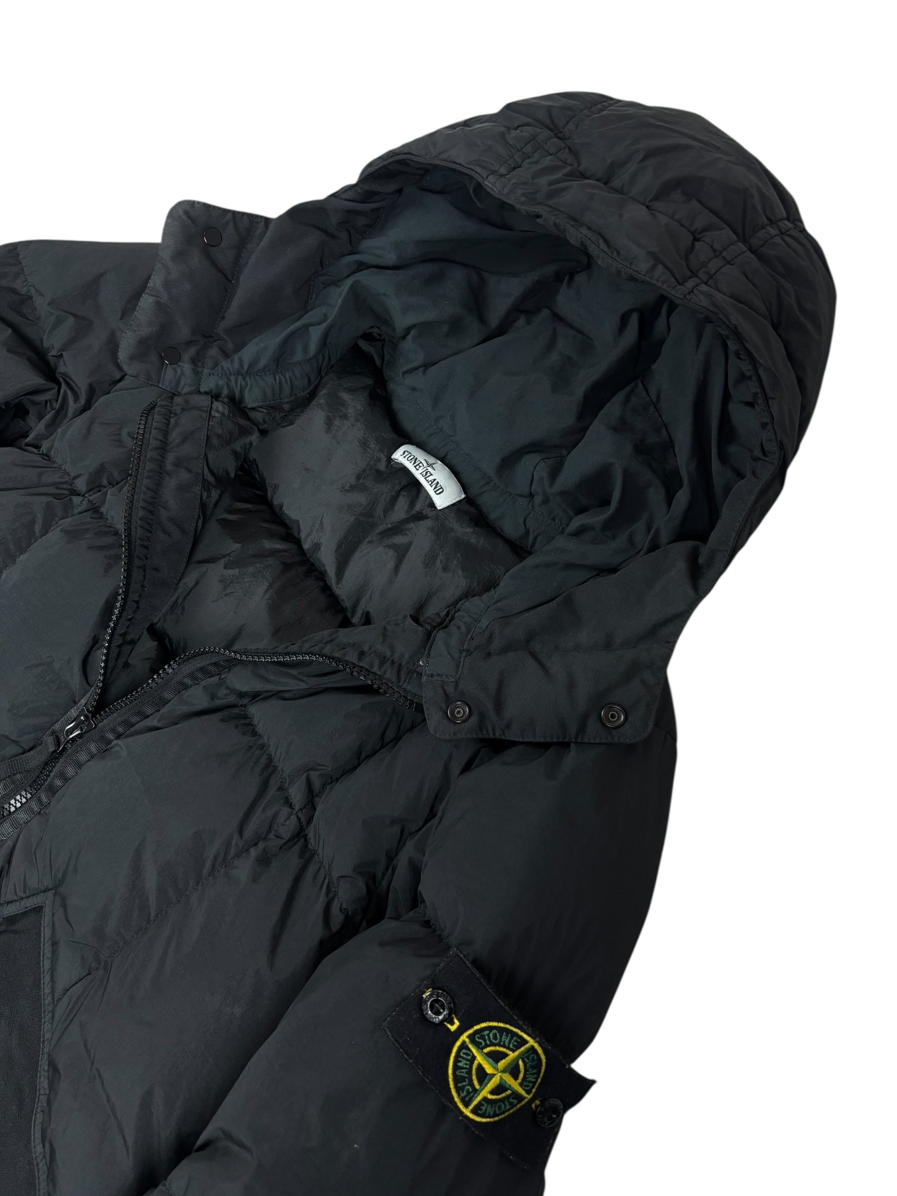 DOUDOUNE STONE ISLAND GARMENT DYED CRINKLE REPS NY DOWN - NOIR - TAILLE S