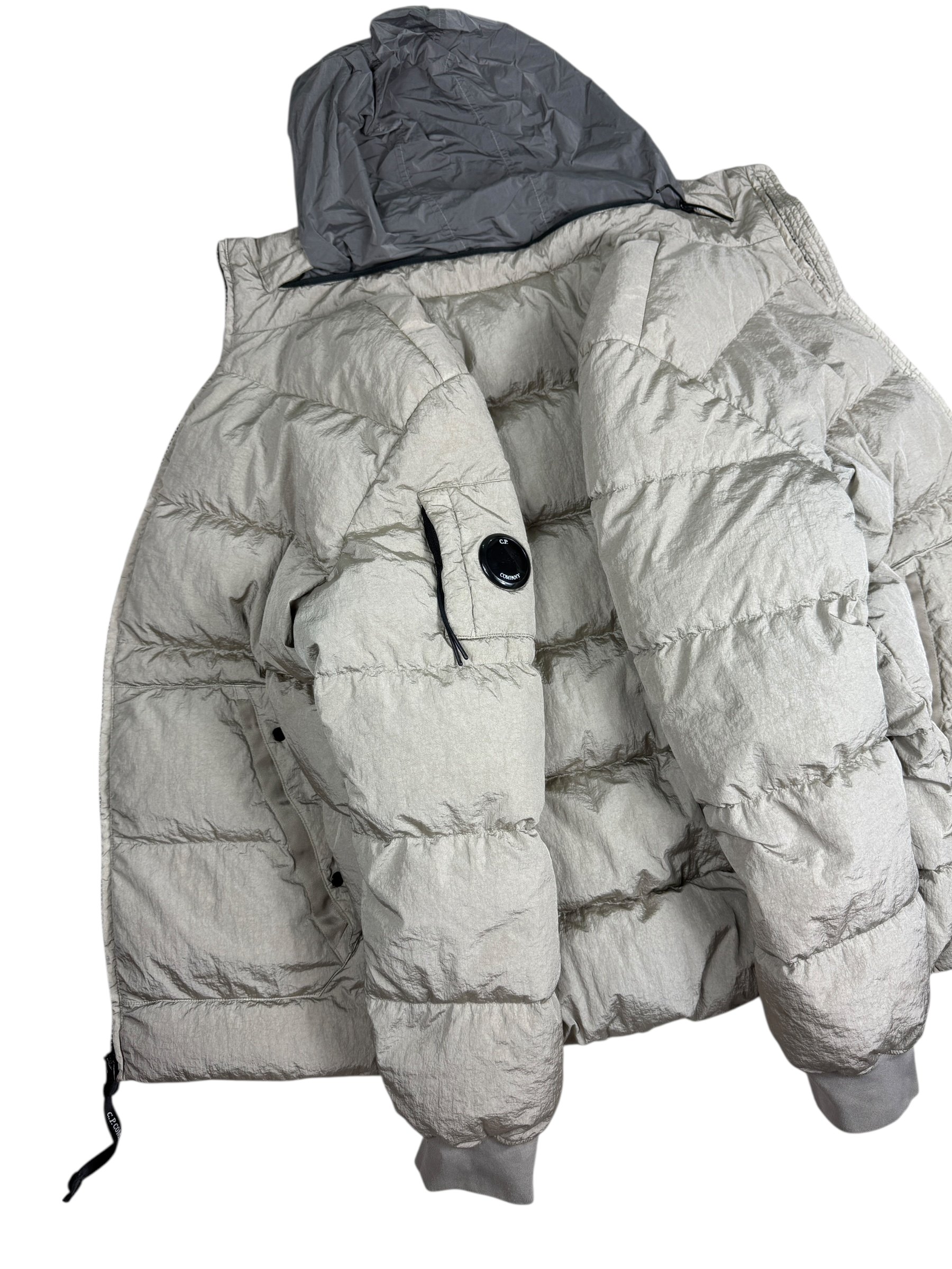 DOUDOUNE C.P COMPANY M.T.t.N. GARMENT DYEING DOWN JACKET - GRIS MÉTALLISÉ - TAILLE XS