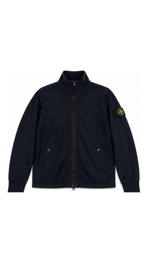Felpa con zip Stone Island Junior - Blu navy - Taglia 14 anni