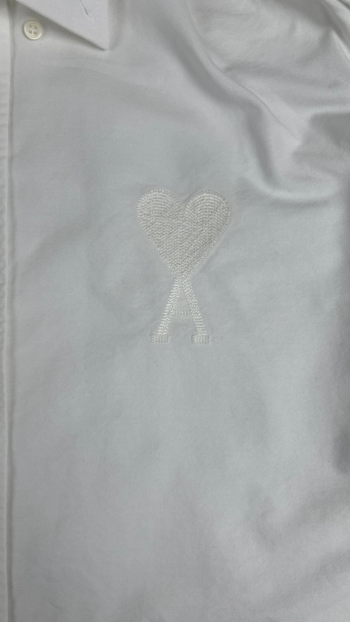 Chemise AMI Paris Ami de Cœur blanche, taille XS — photo complémentaire 3