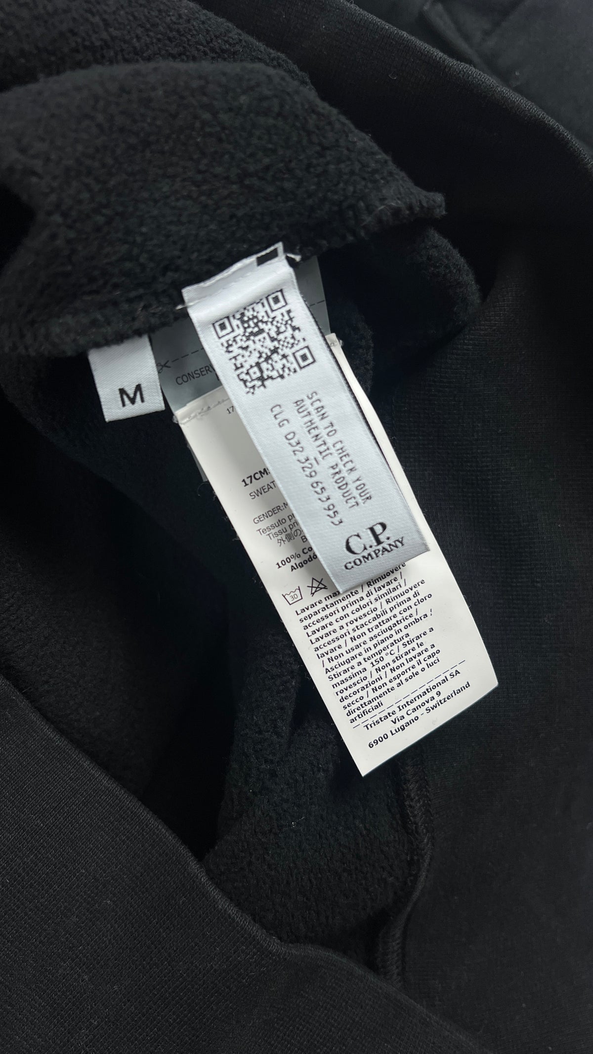 Sweat-shirt Hoodie C.P Company Lens, Noir, Taille M — photographie complémentaire 5