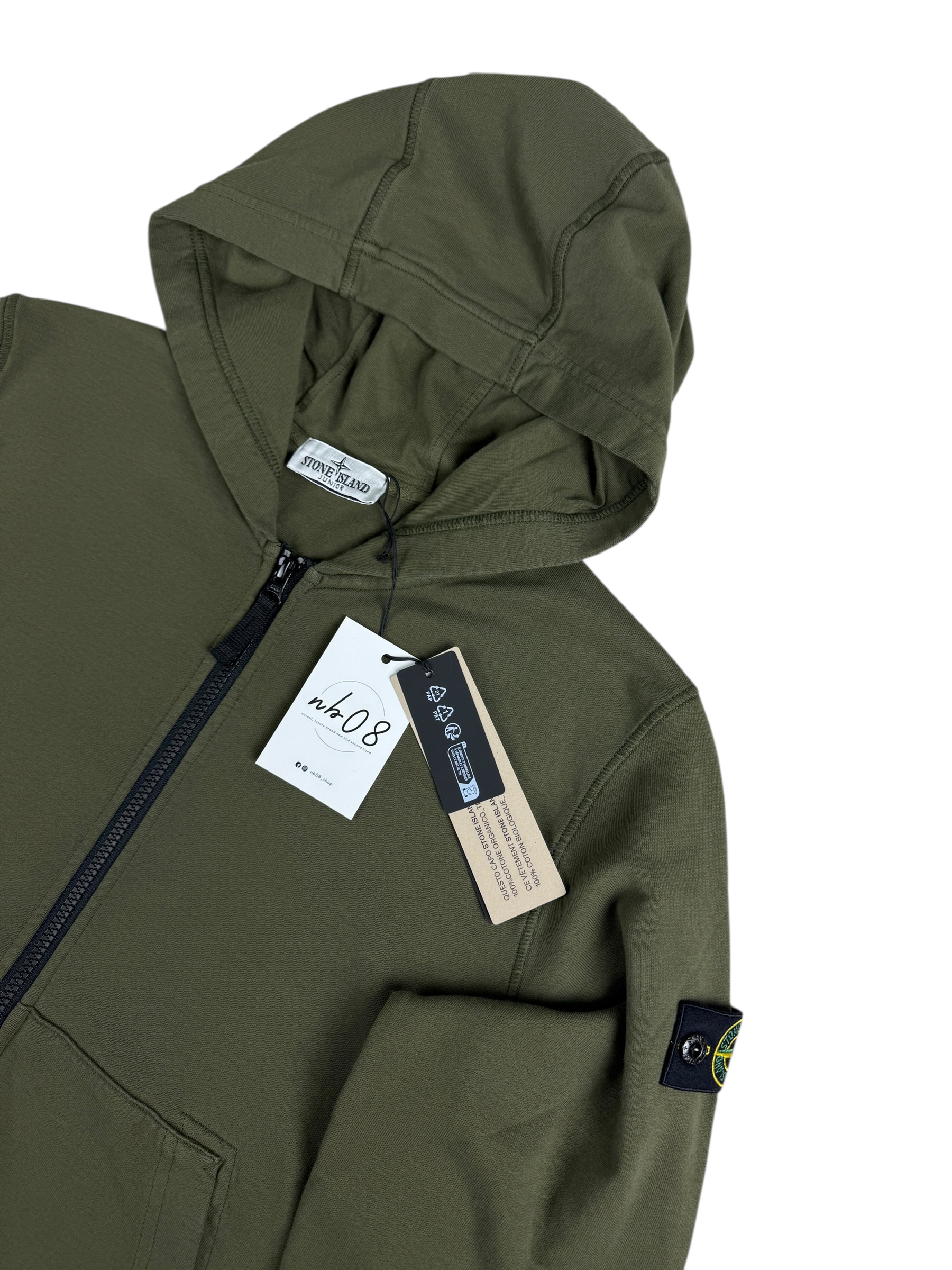GILET STONE ISLAND - KAKI - TAILLE 14 ANS - NEUF